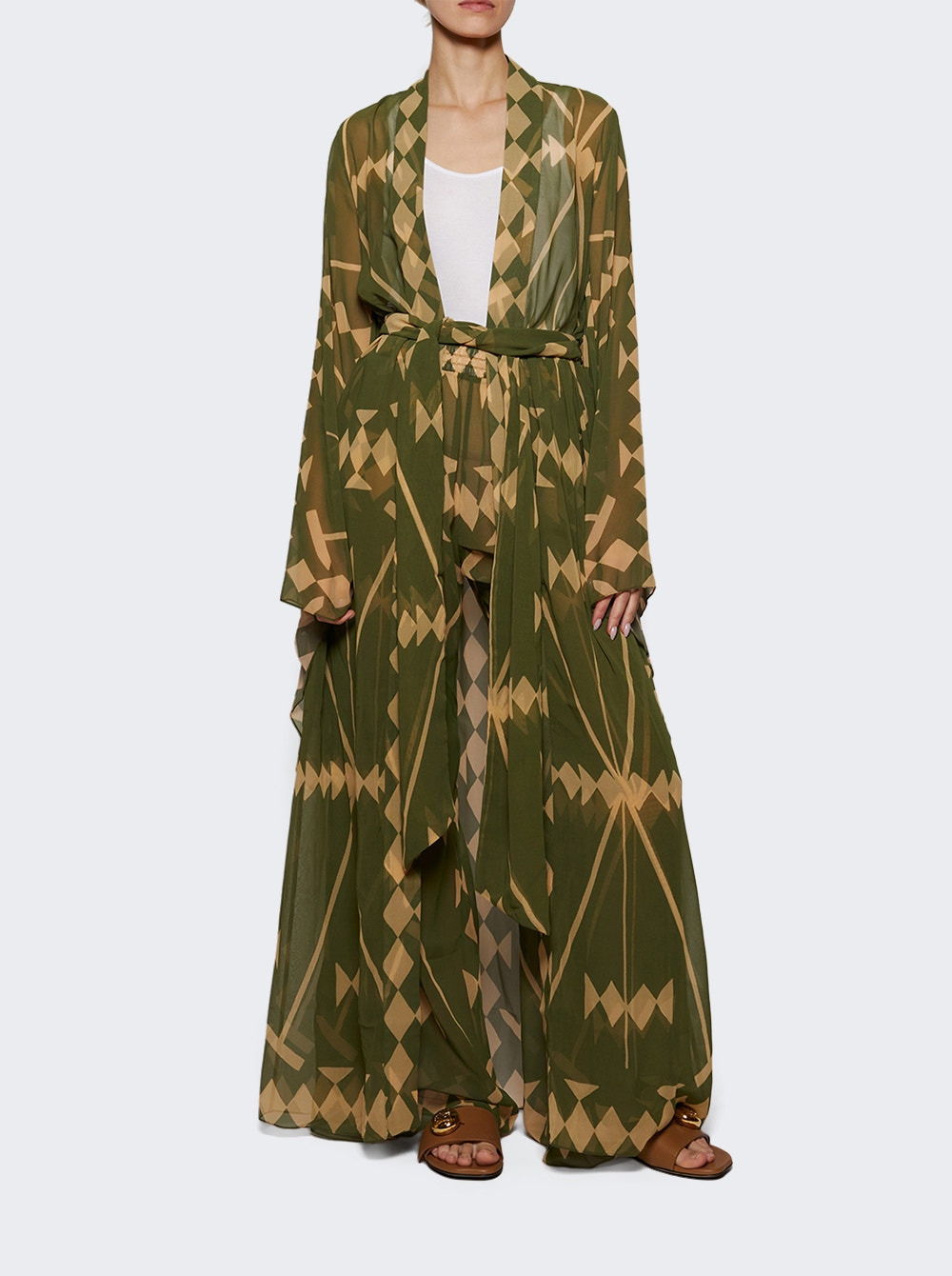 Amazon Kimono Green And Ecru - 5