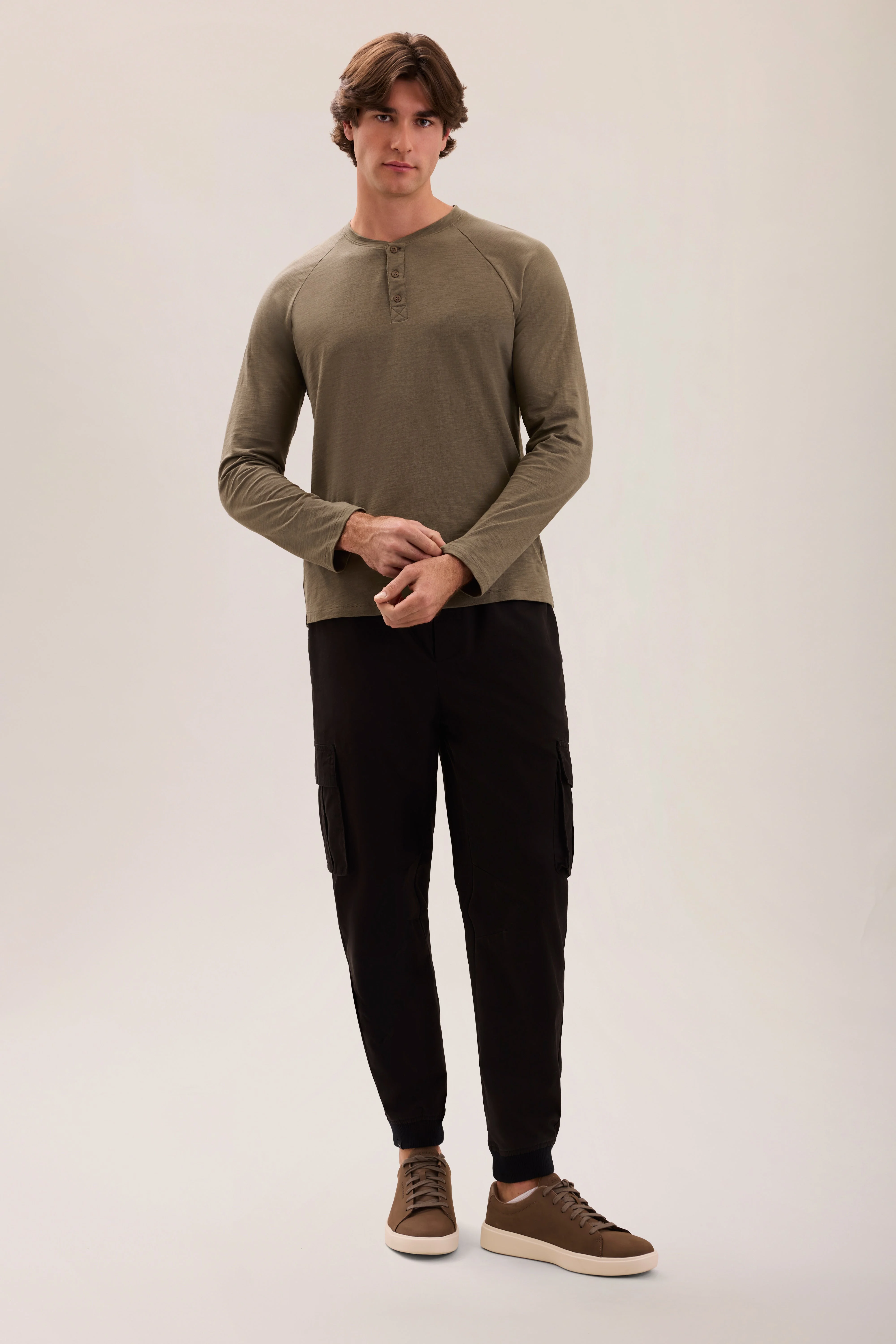 Slub Jersey Henley - 1