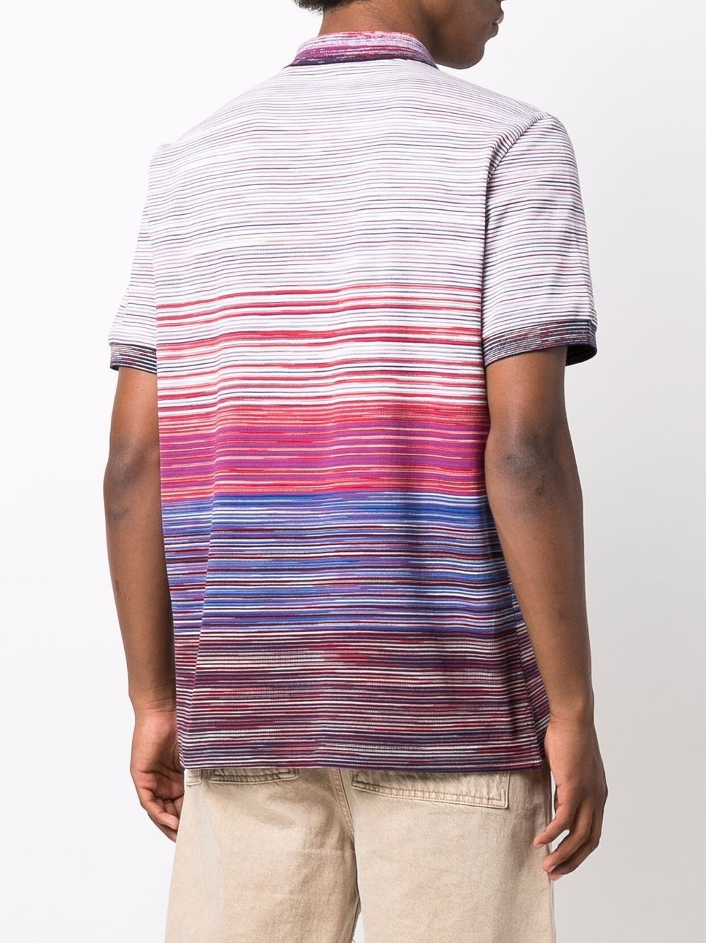 abstract-stripe polo shirt - 4