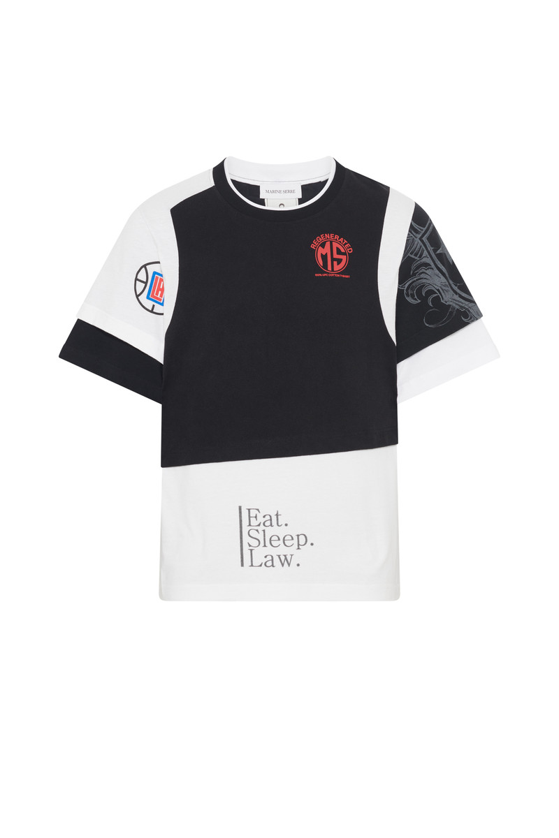 REGENERATED GRAPHIC JERSEY LAYERED T-SHIRT 1