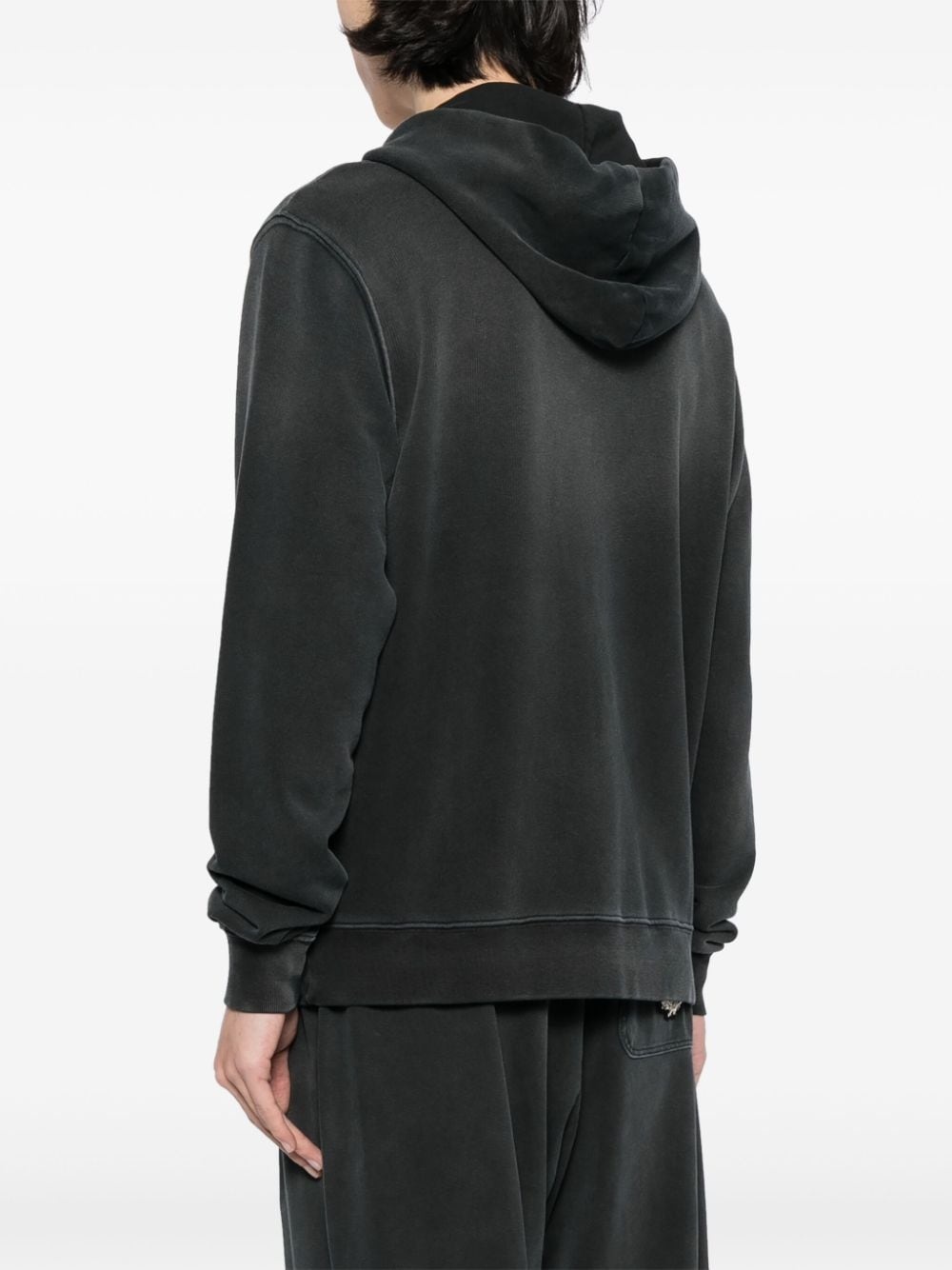 appliqué-logo cotton hoodie - 4