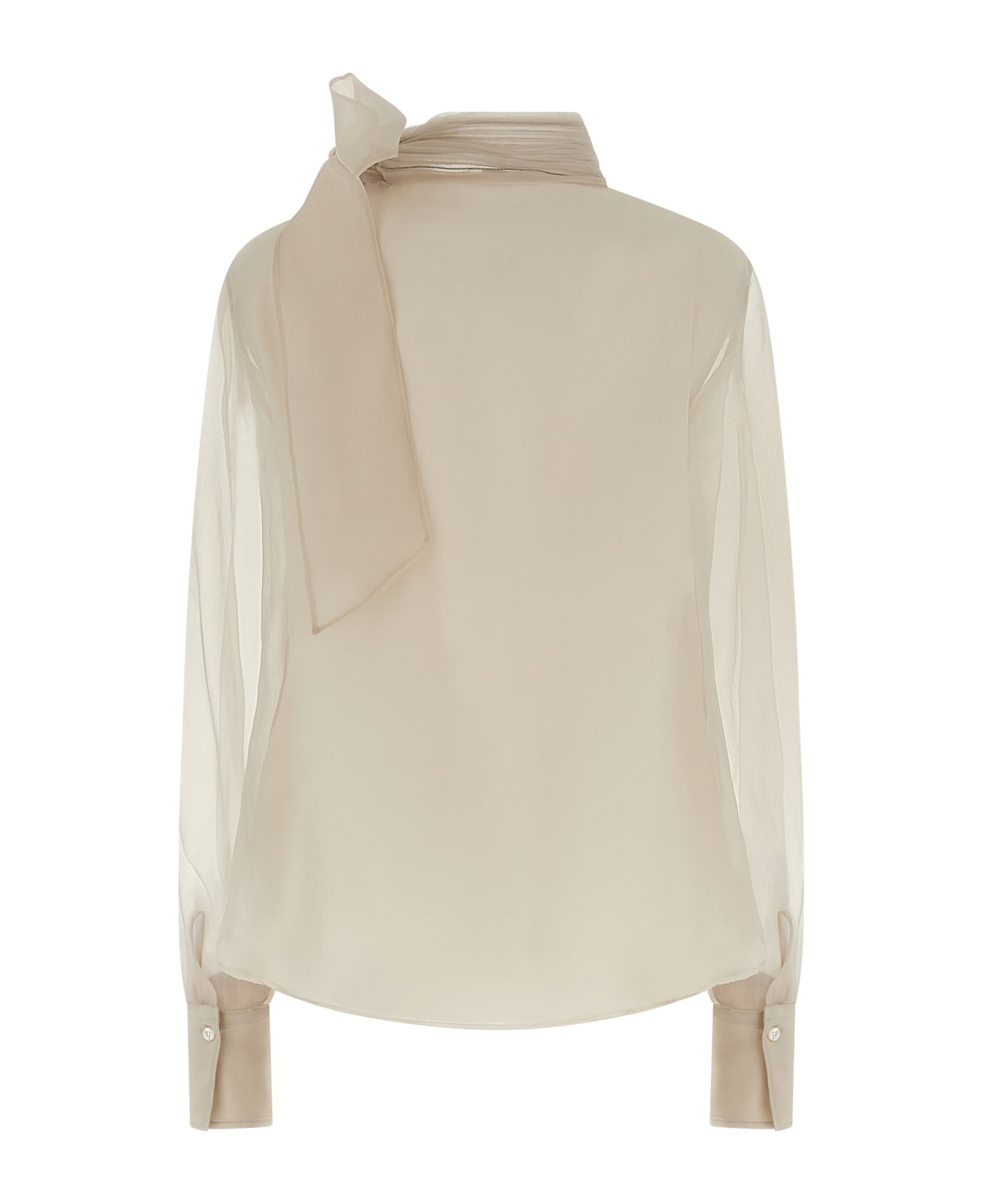 Silk Blouse With Lavallière - 2