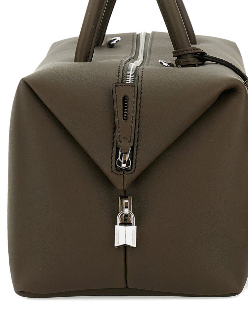 medium folded-sides leather tote bag 4
