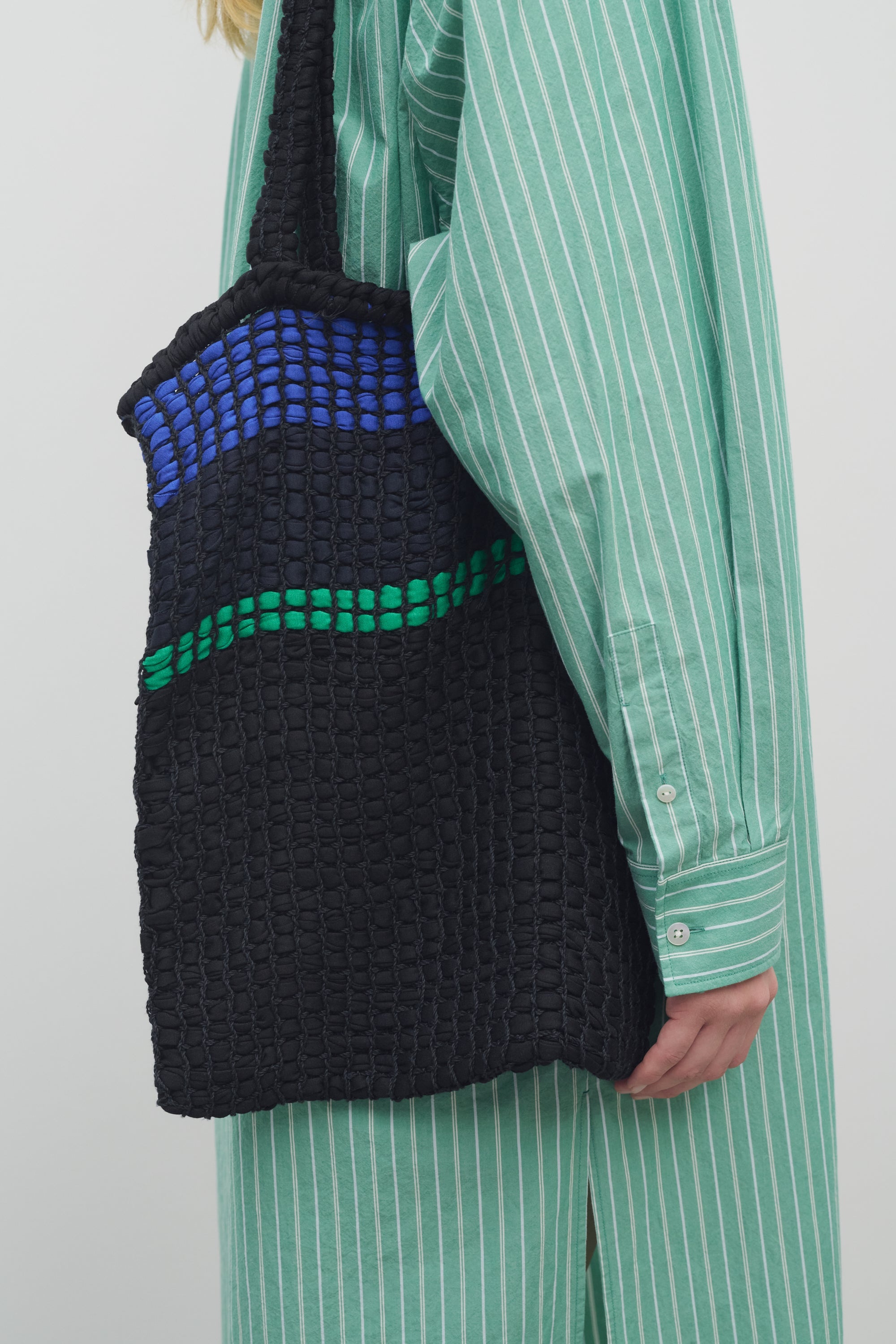 Haley Woven Tote Bag in Viscose - 5
