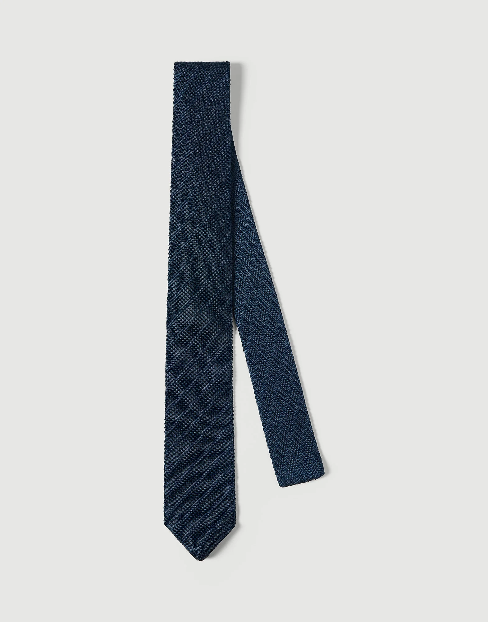 Textured silk tie - 1