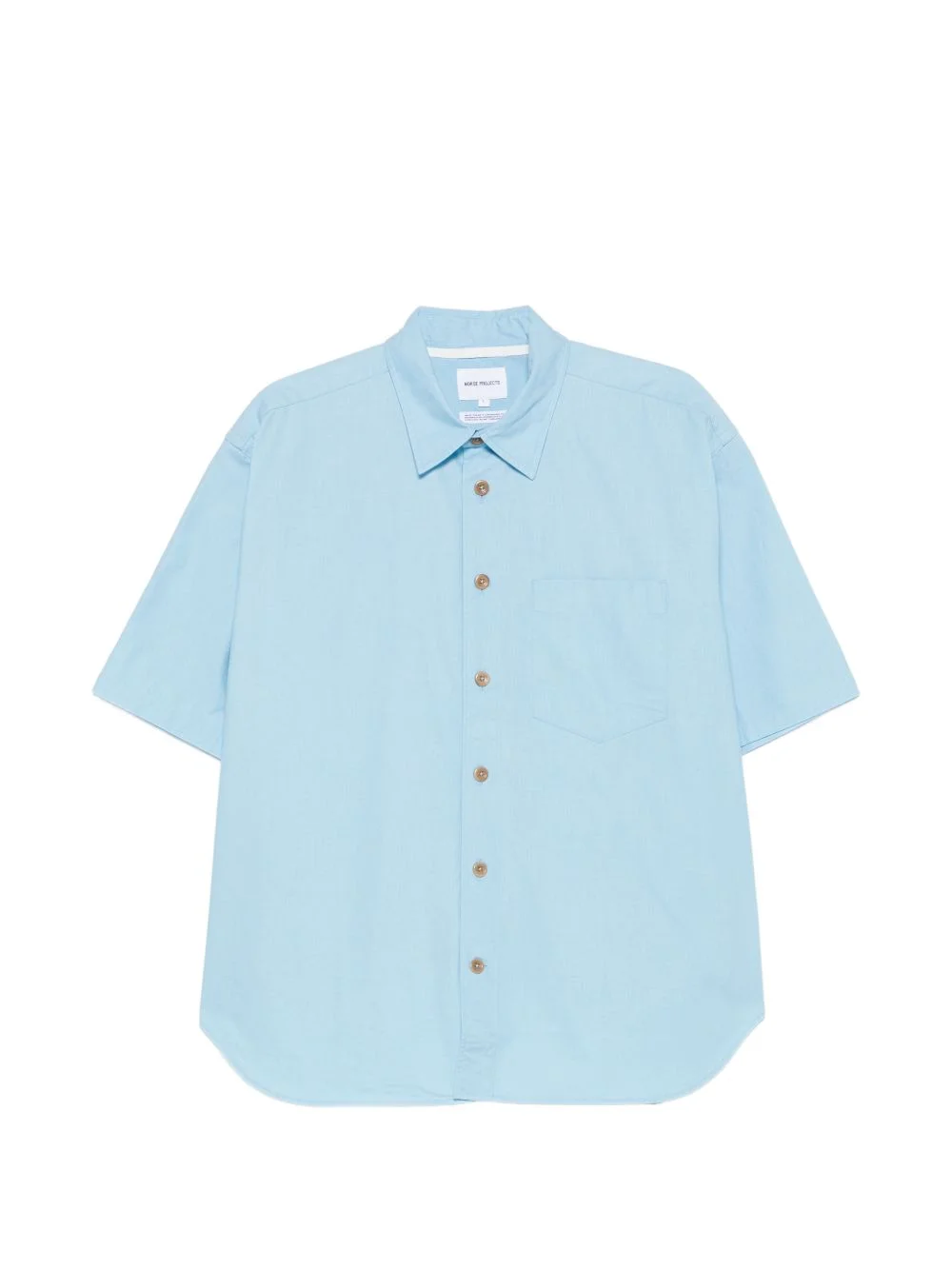 short-sleeved patch-pocket shirt - 1