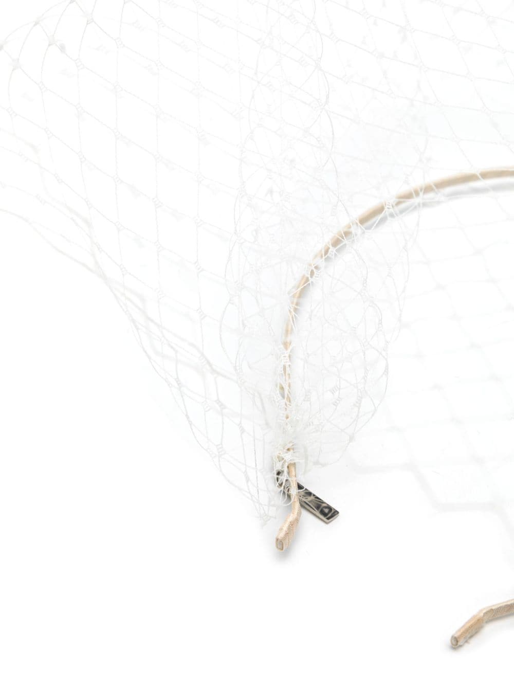 veil-detail fishnet headband - 3