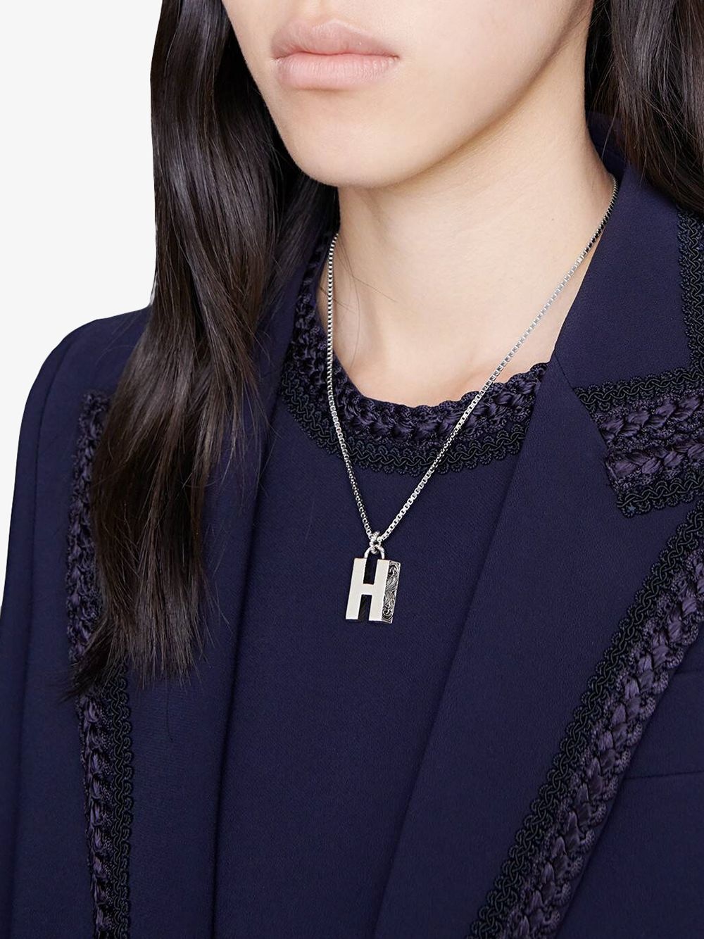 letter H pendant necklace - 3