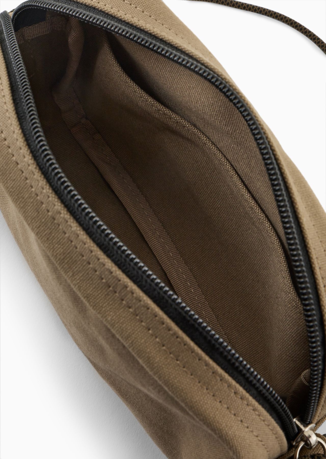 Emporio Armani Sustainability Values Capsule Collection organic canvas drawstring tech case with sho - 4