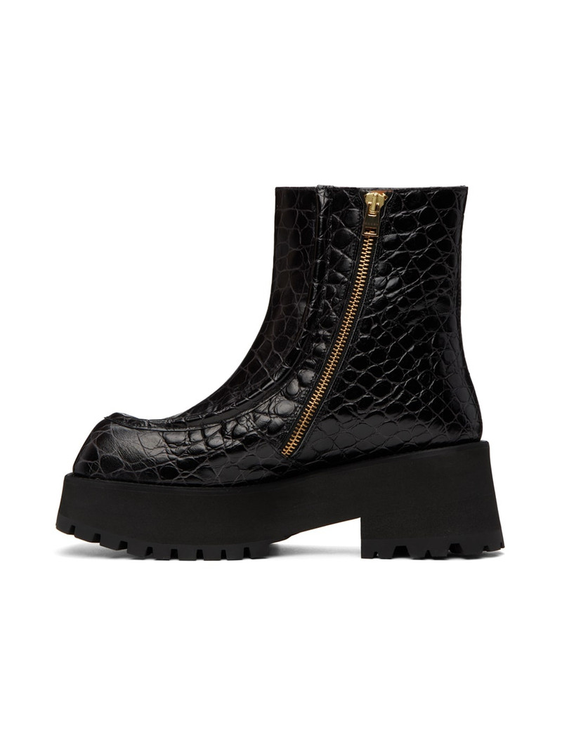 Black Zip Boots 3