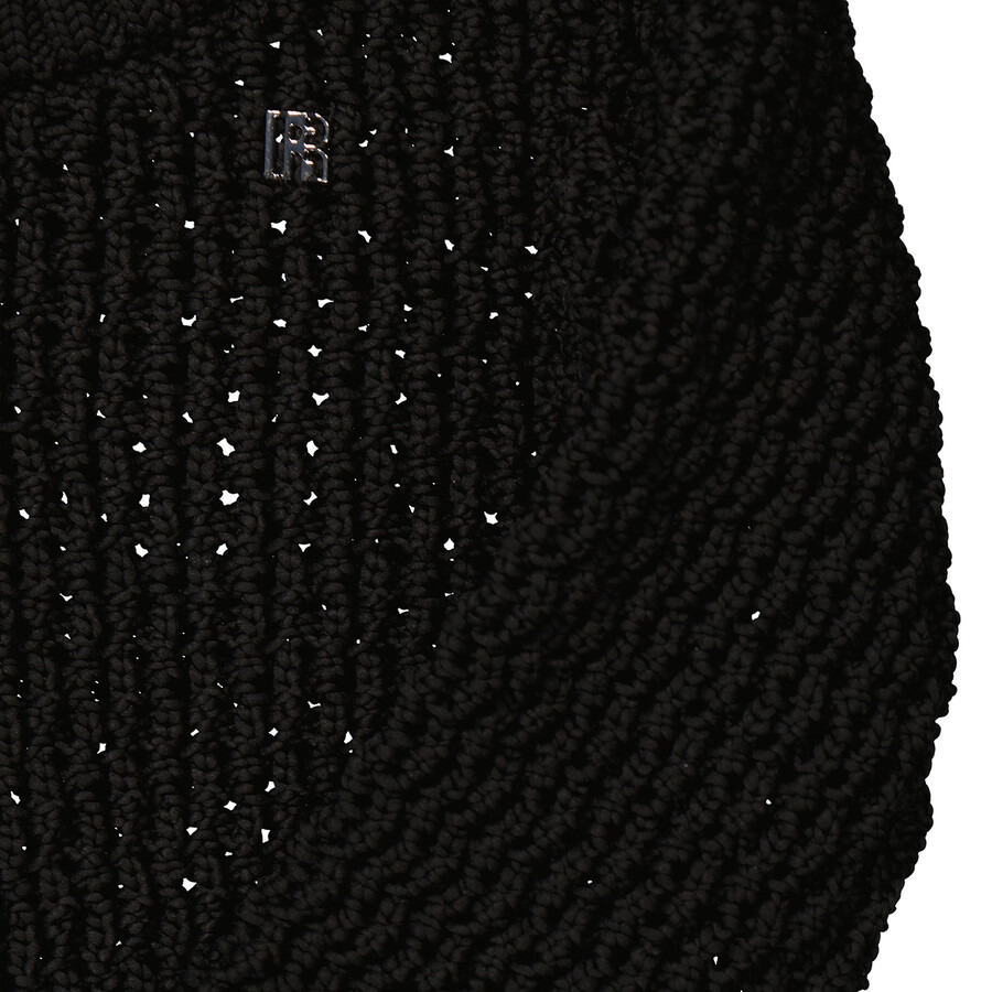 Rotate Black Chunky-Knit Cropped Cardigan - 2