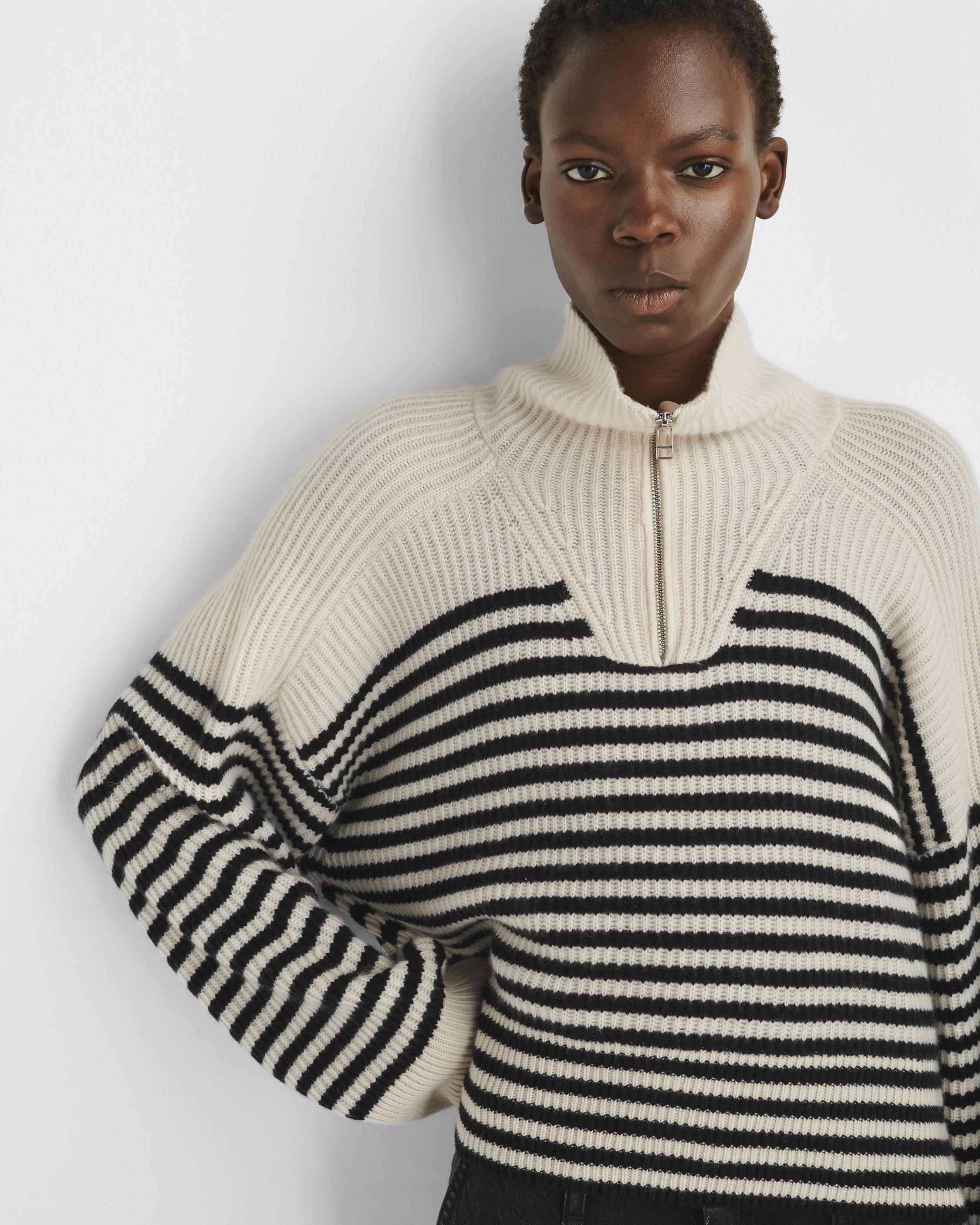 Pierce Striped Cashmere Half-Zip
Relaxed Fit - 6