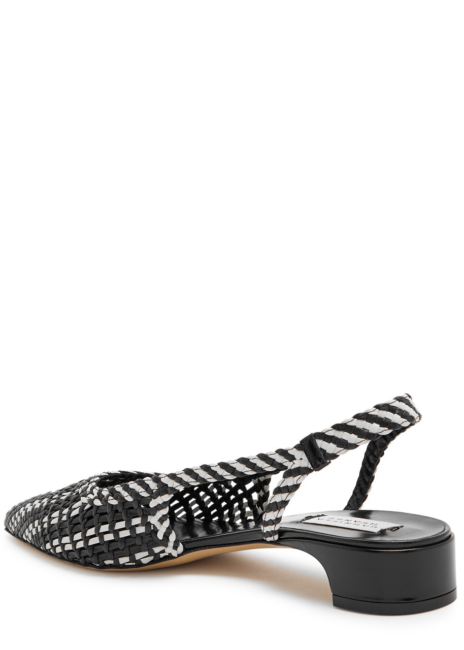 Gabriela Hearst Perro 25 Woven Leather Slingback Pumps - 2