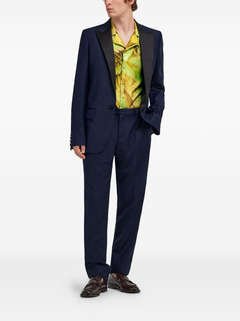 Roberto Cavalli satin-trim blazer outlook