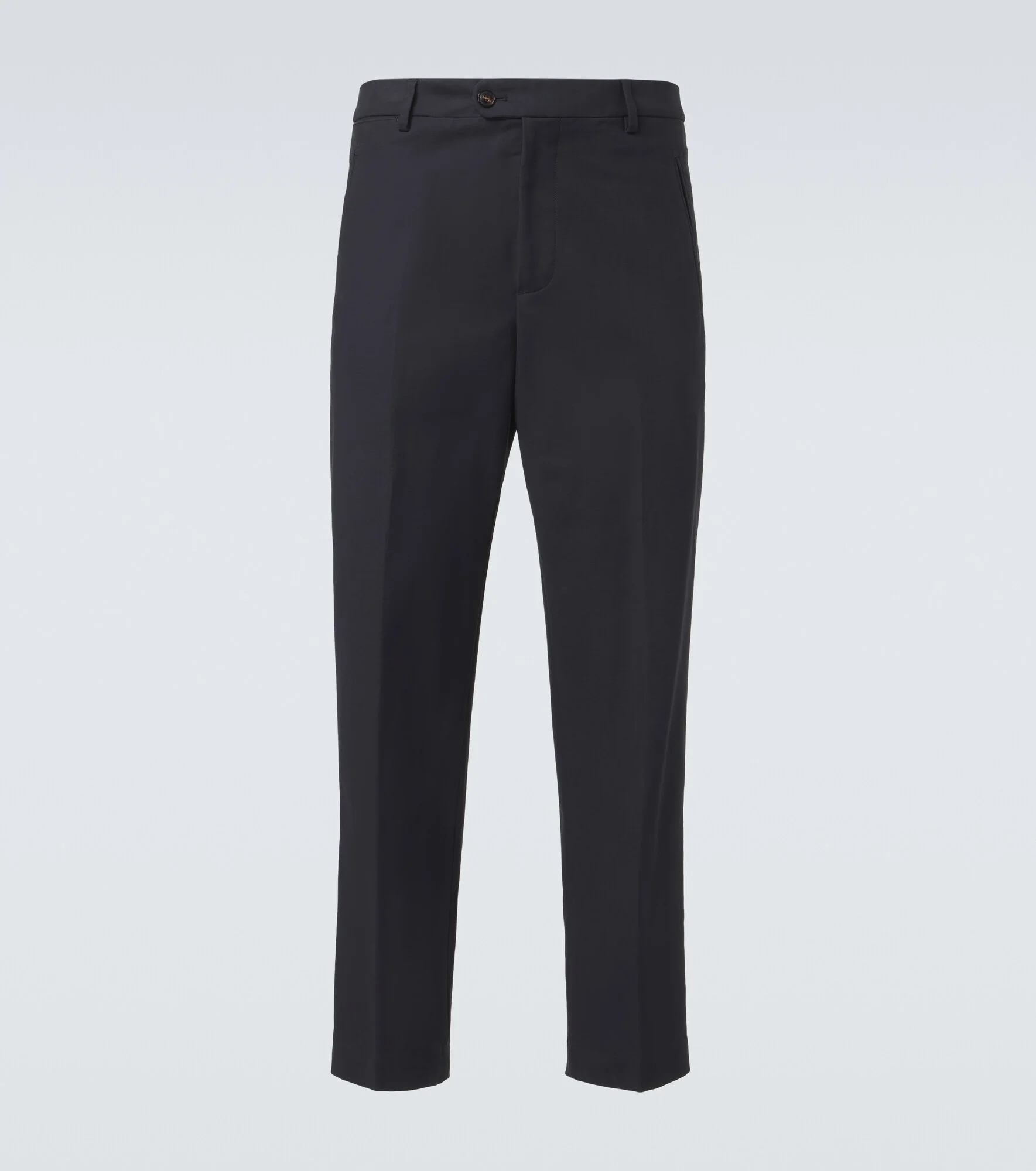 Matt cotton-blend straight pants - 1