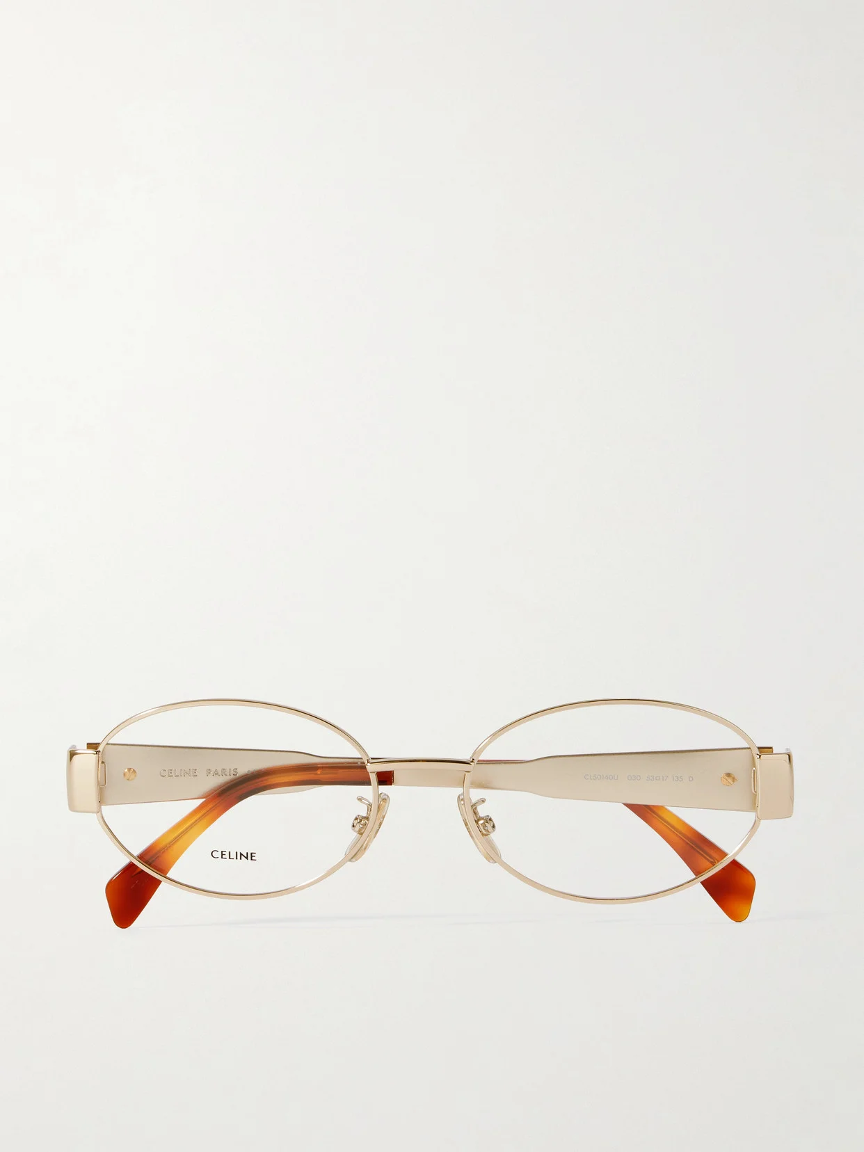 Triomphe Oval-frame Gold-tone Optical Glasses - 1