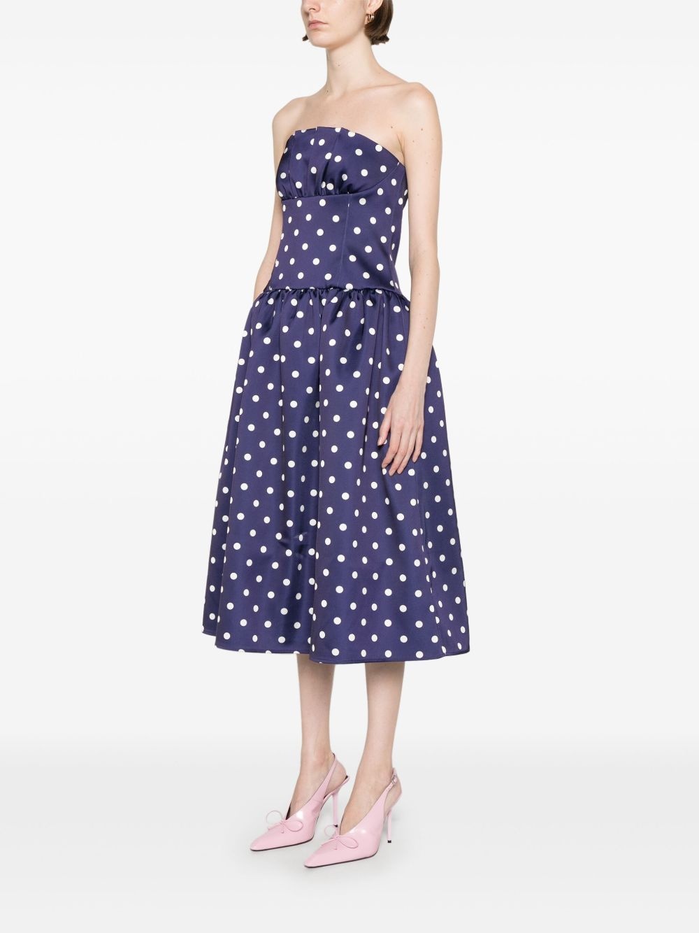 polka-dot midi dress - 3