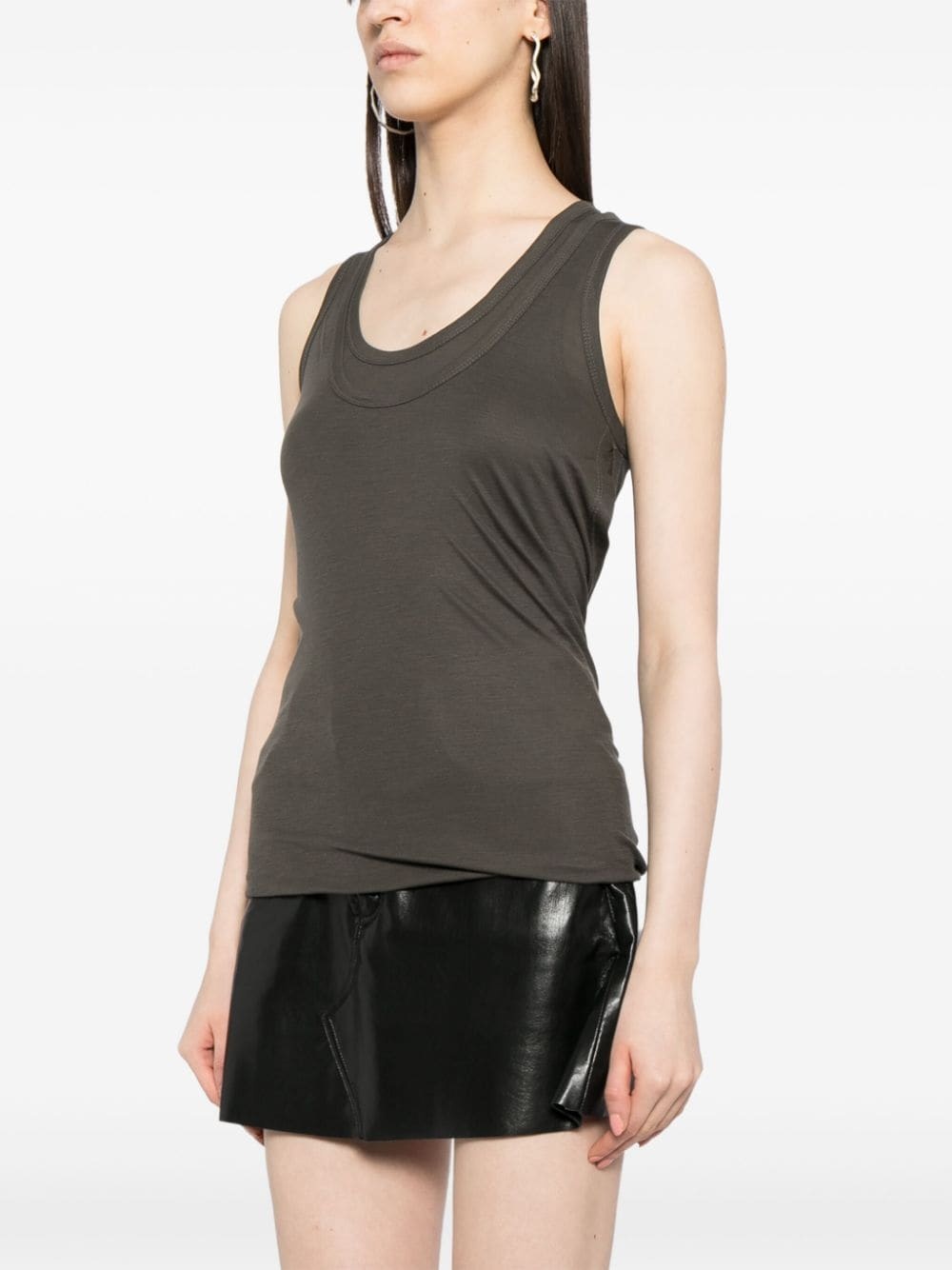 scoop-neck tank top - 3