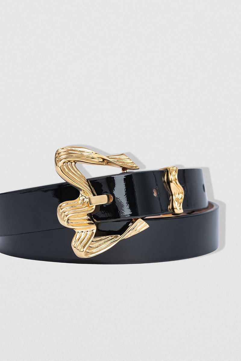 BY FAR RIBBON BLACK PATENT LEATHER outlook