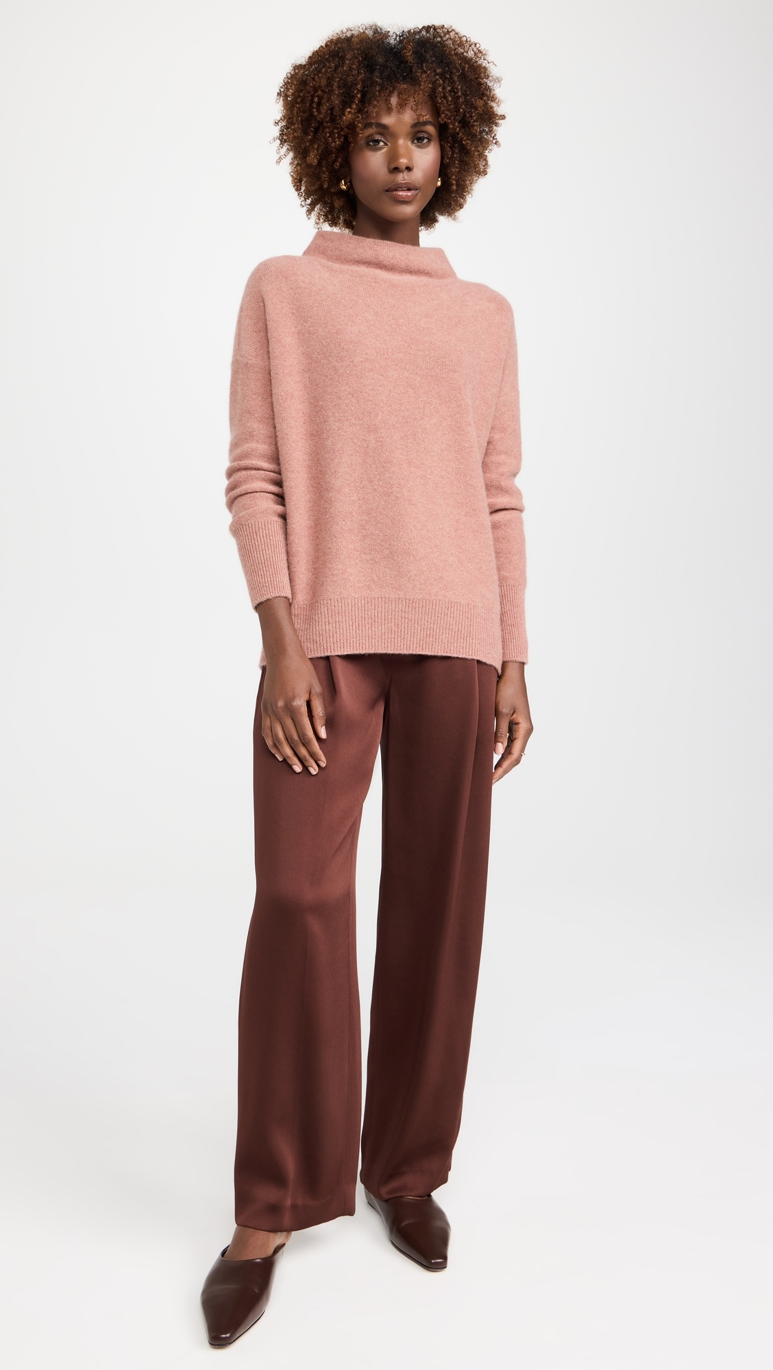 Boiled Funnel Neck Cashmere Pullover Sweater - 4