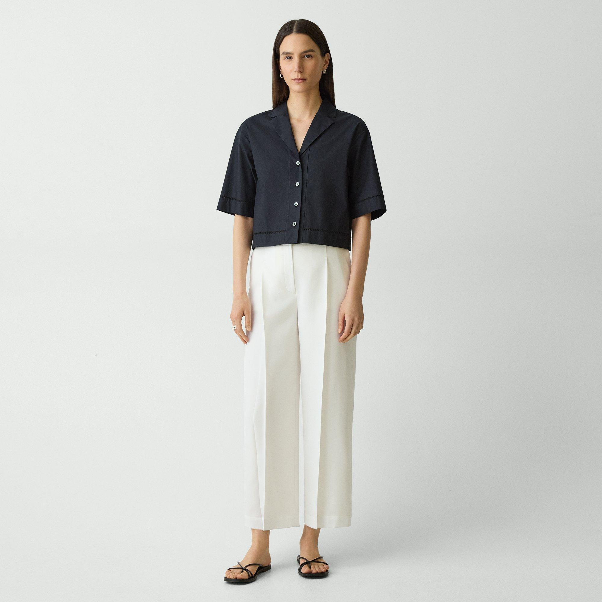 Deep Pleat Pant in City Twill - 2