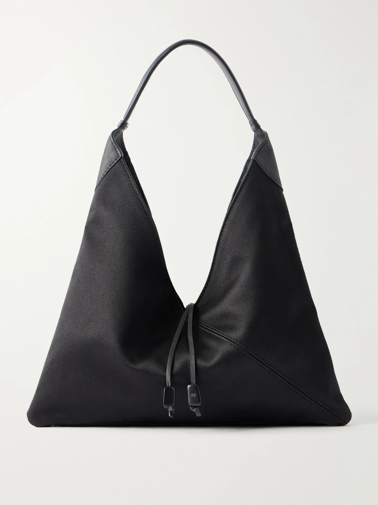 Origami Medium Leather-trimmed Satin Shoulder Bag - 1