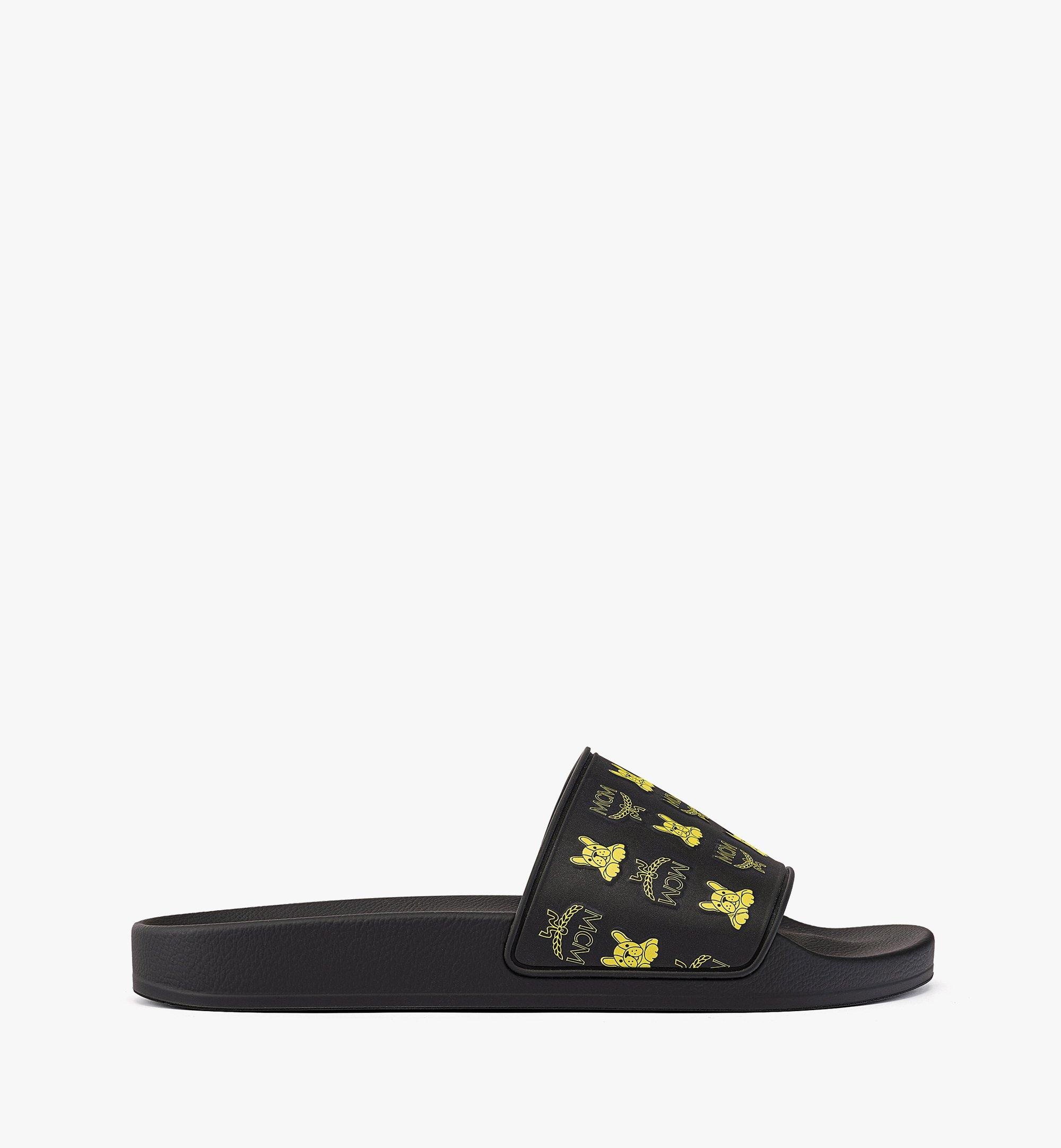 Women’s M Pup Visetos Print Rubber Slides - 5