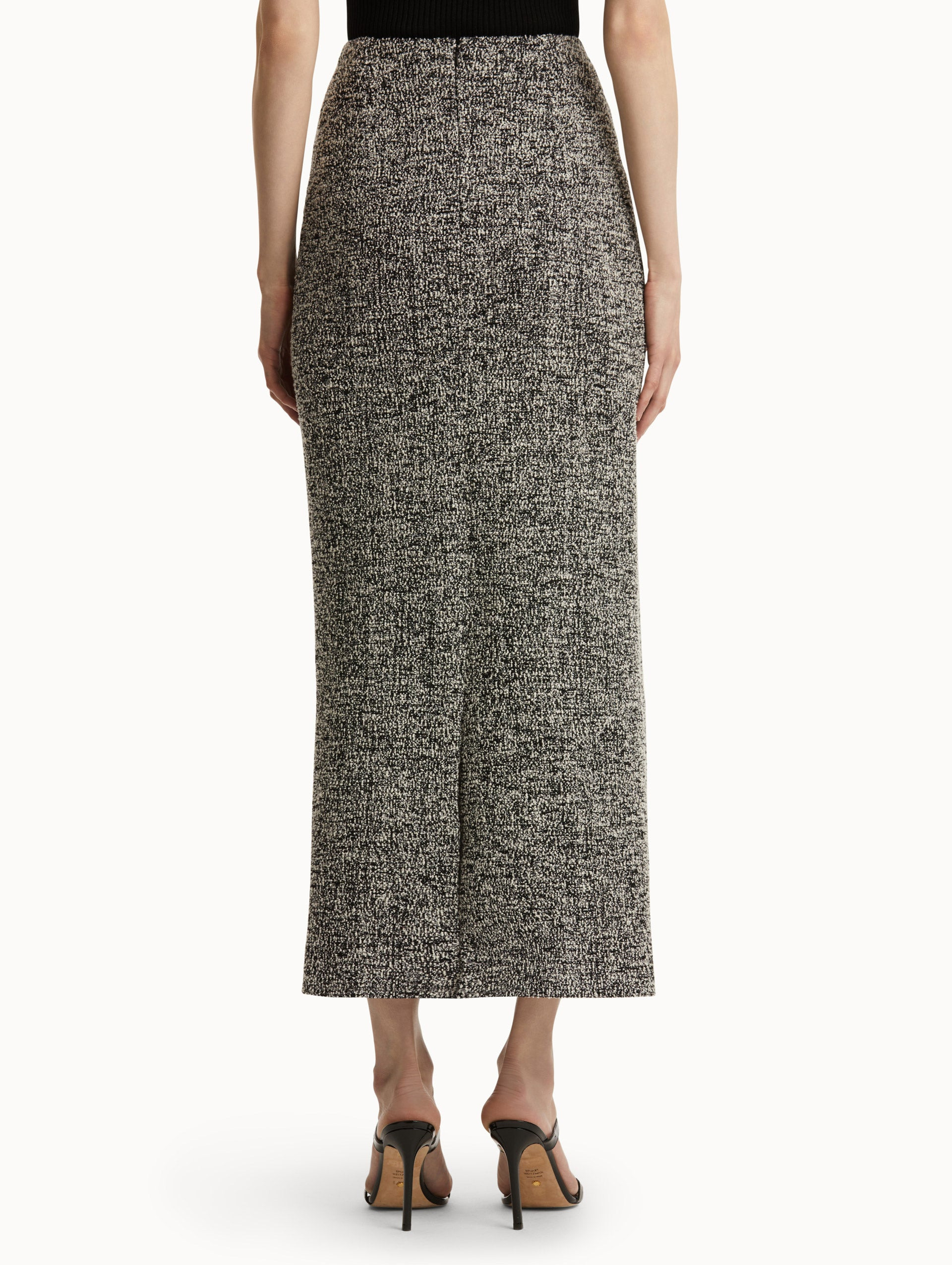 BOUCLÉ JERSEY TWEED PENCIL SKIRT - 3