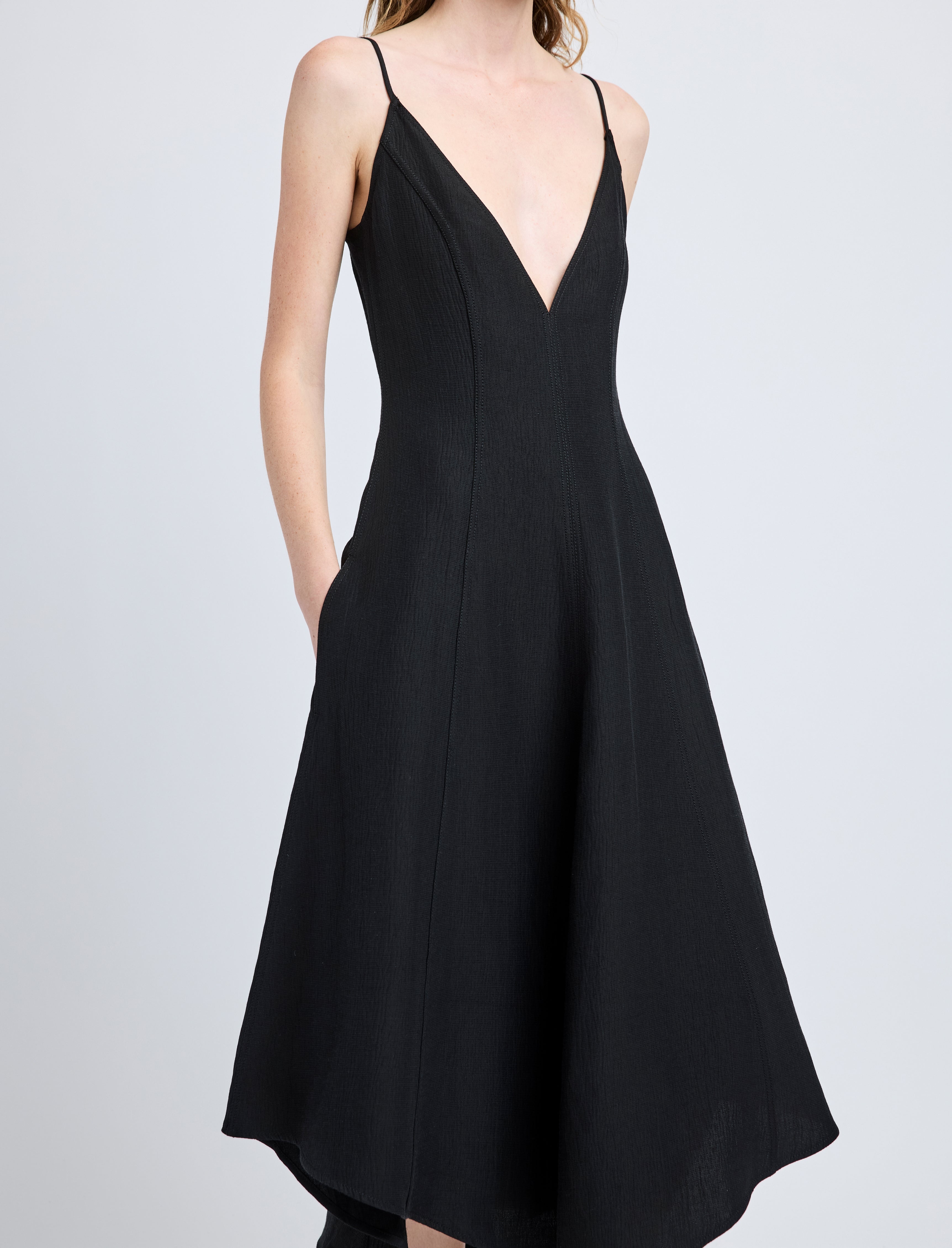 Elaine Dress in Cotton Viscose Linen - 5