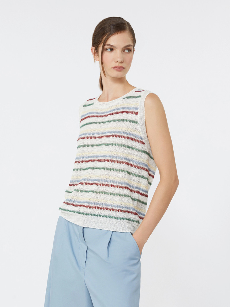 PIUMA Linen yarn waistcoat - MULTICOLOUR 5