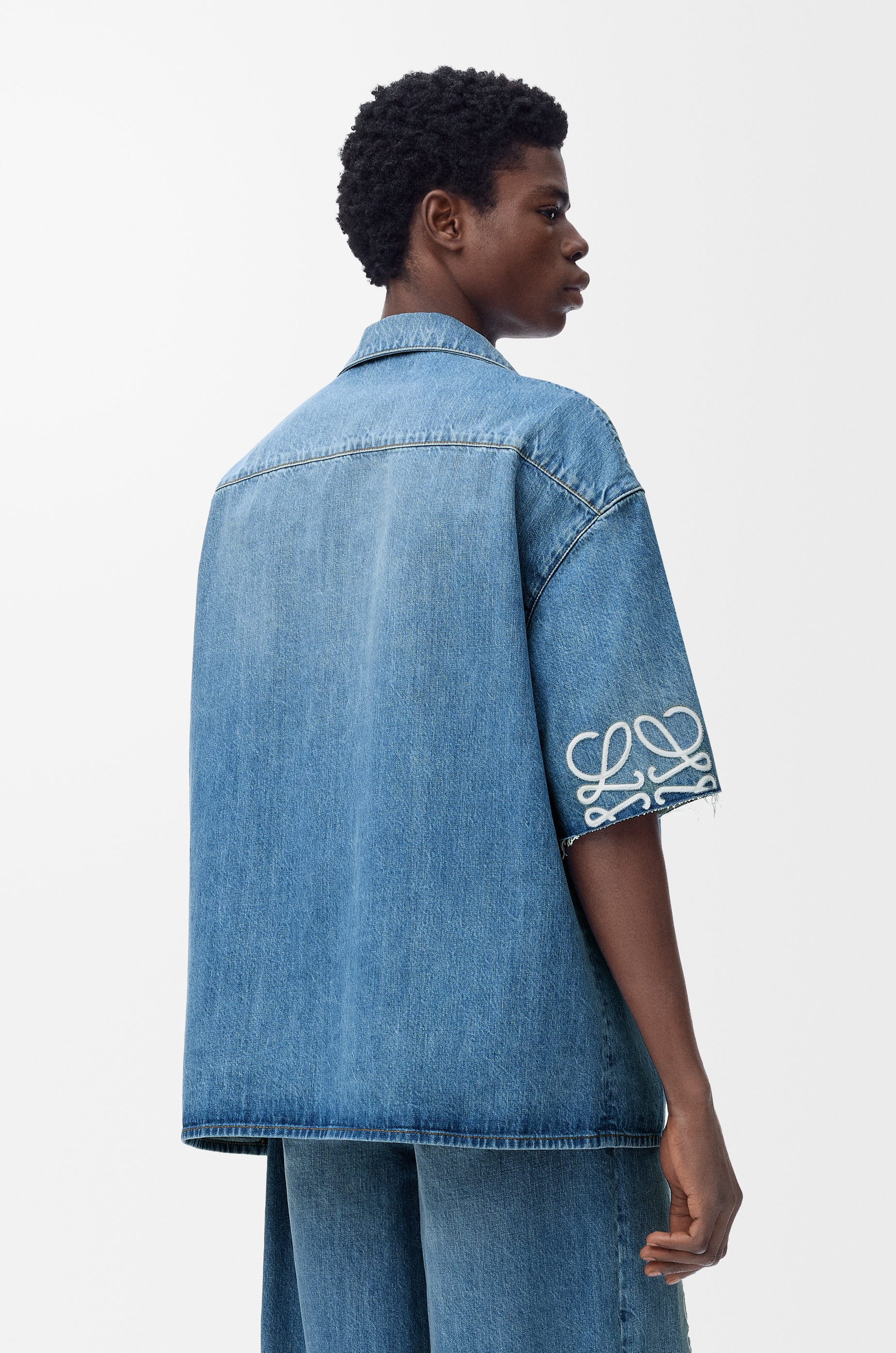 Anagram short sleeve shirt in denim - 4