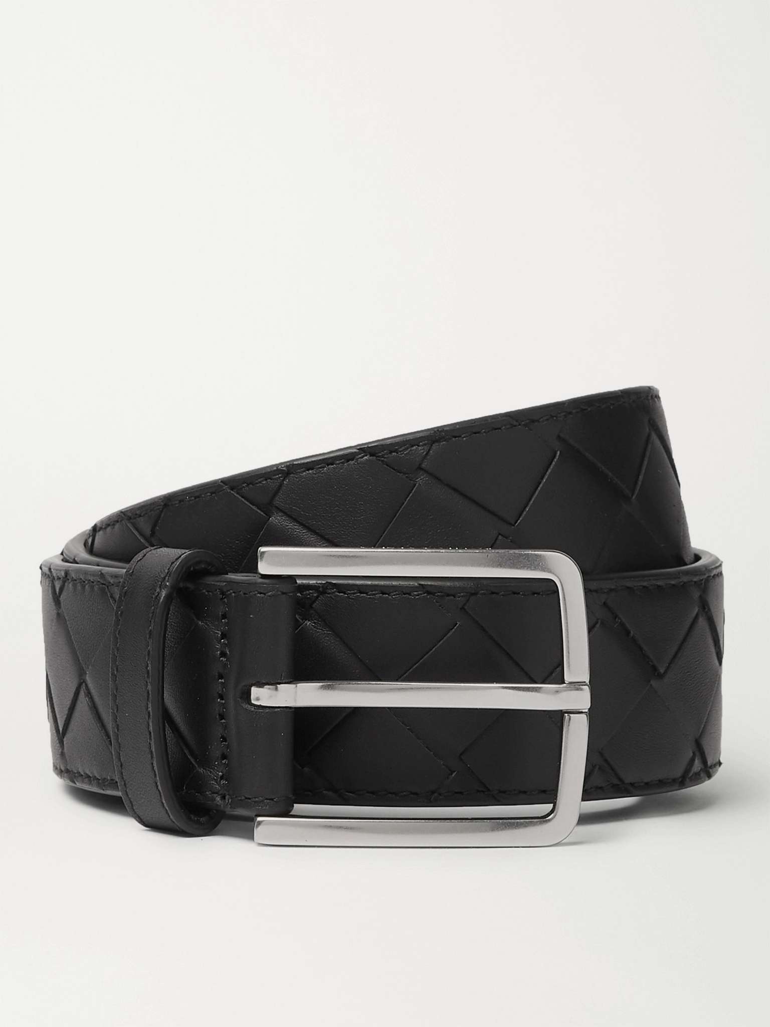 3.5cm Intrecciato Leather Belt - 1