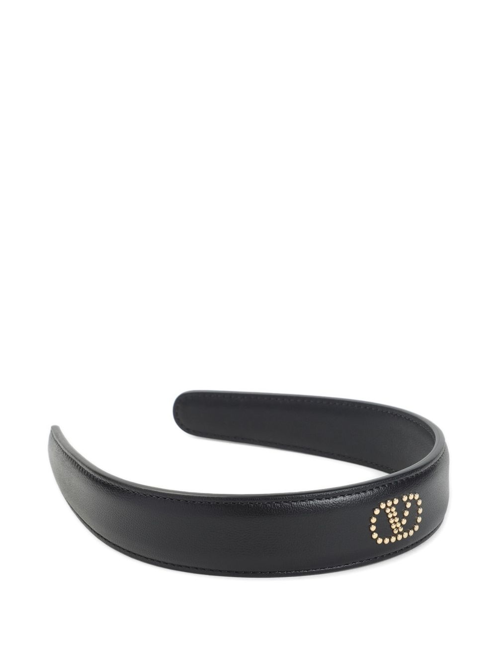 ヘアアクセサリー VALENTINO GARAVANI LEATHER HAIR BAND Valentino stud-embellished leather headband | REVERSIBLE