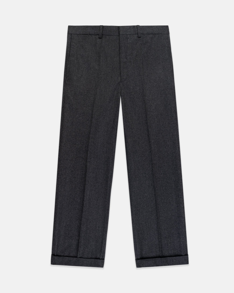 J. PRESS MADE-IN-CANADA CHARCOAL WOOL FLANNEL TROUSER outlook