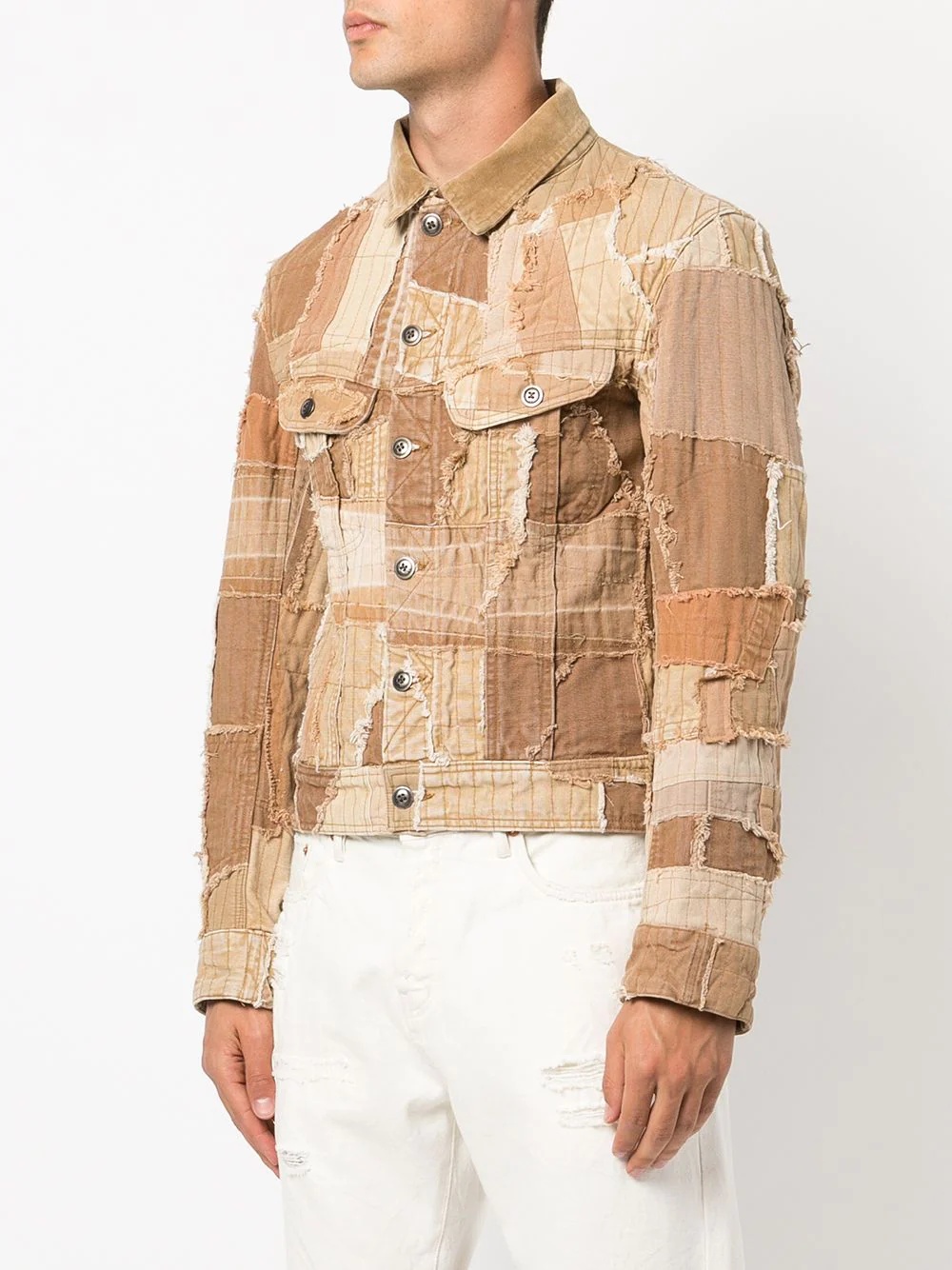 patchwork trucker jacket - 3