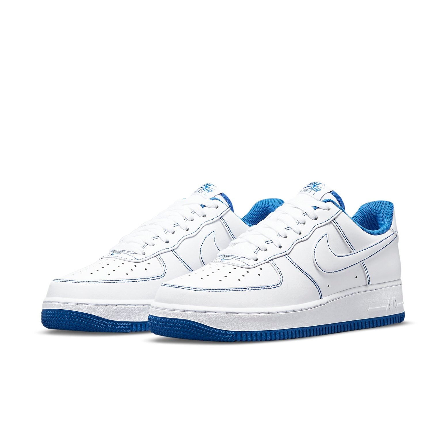 Nike Air Force 1 '07 'Contrast Stitch - White Game Royal' CV1724-101 - 3