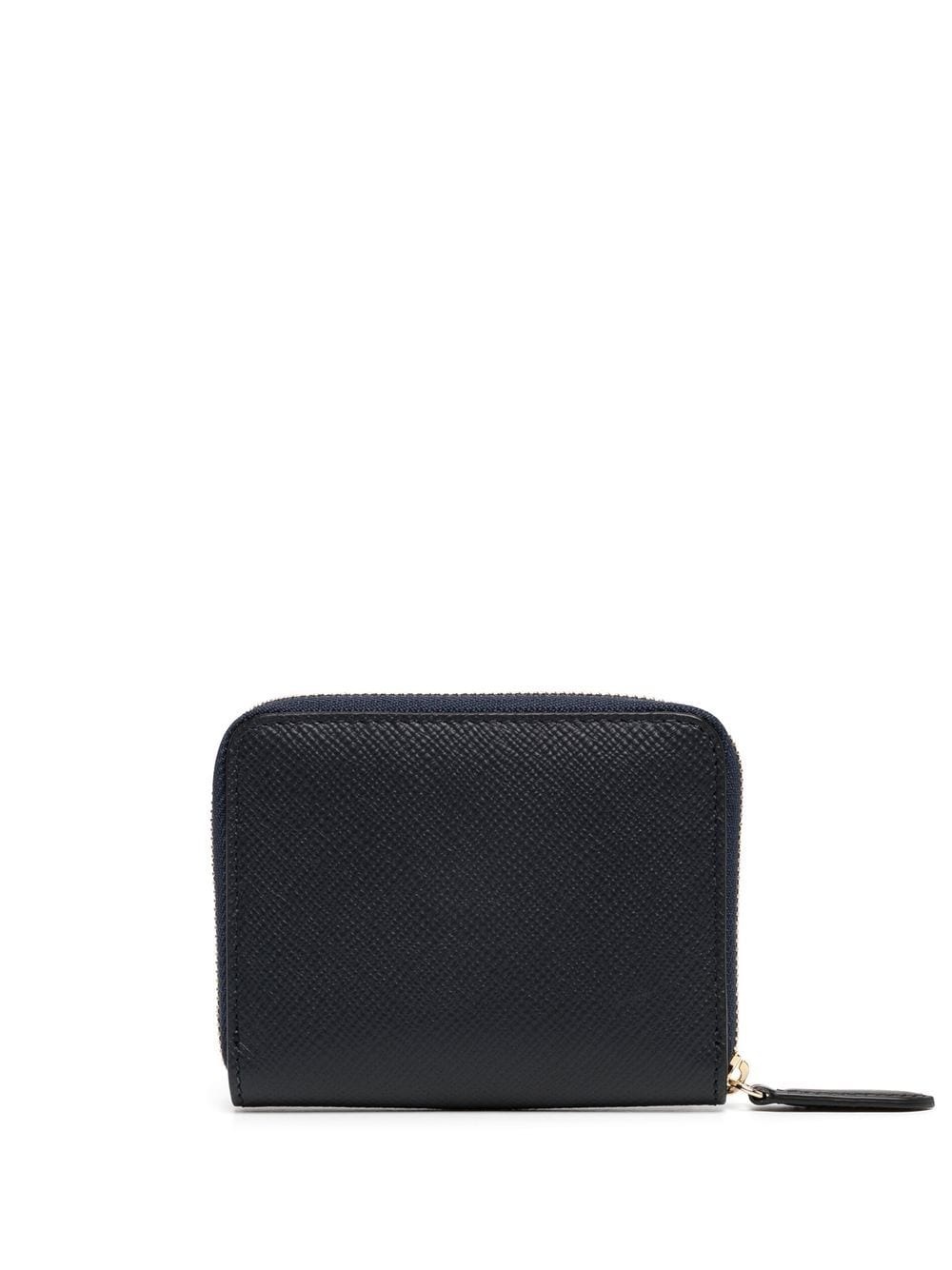 grained-leather zipped purse - 2