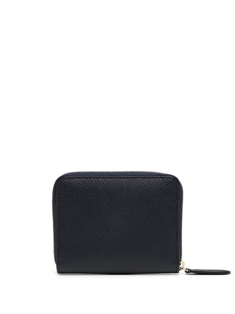 Smythson grained-leather zipped purse outlook