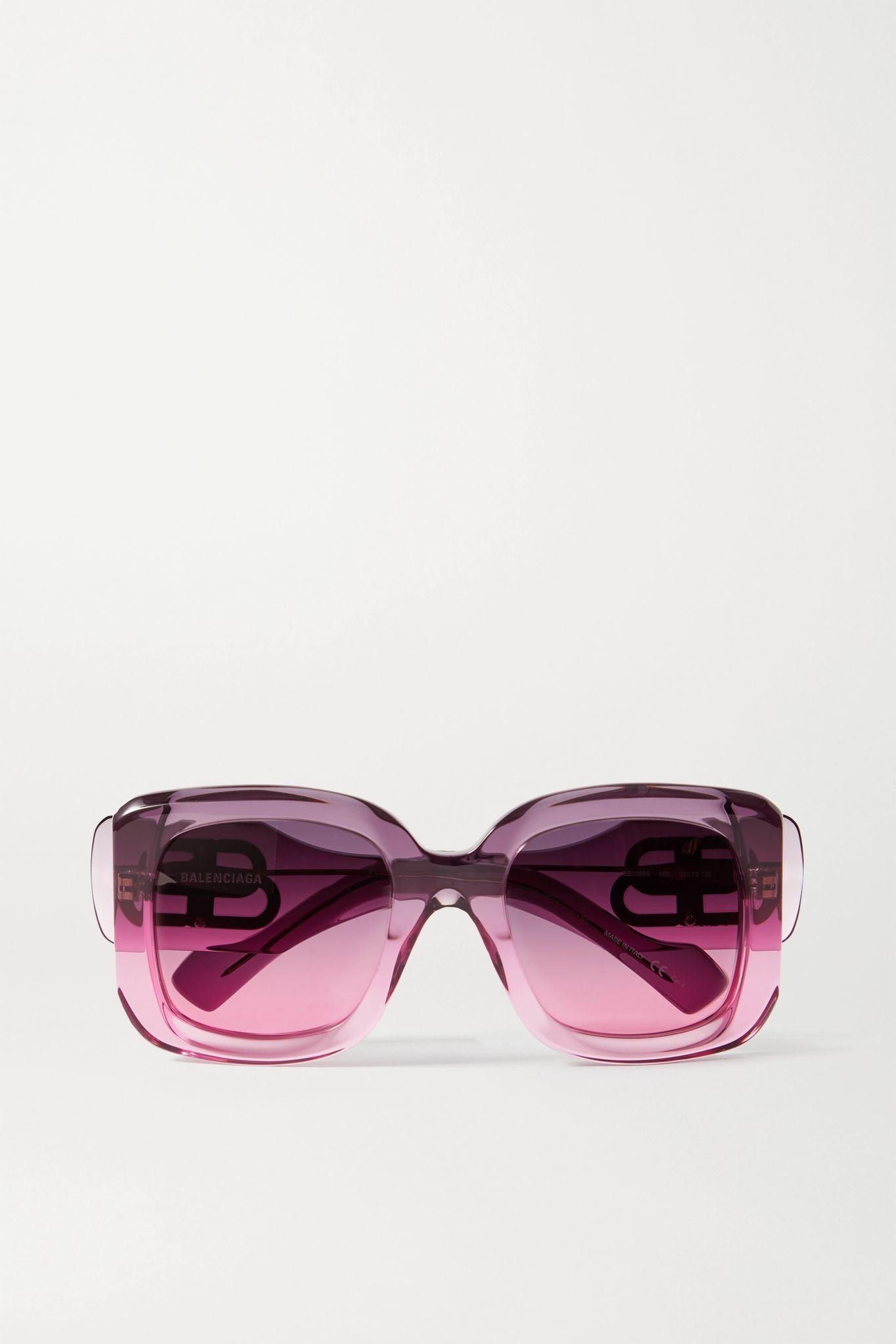 Paris oversized square-frame dégradé acetate sunglasses - 1