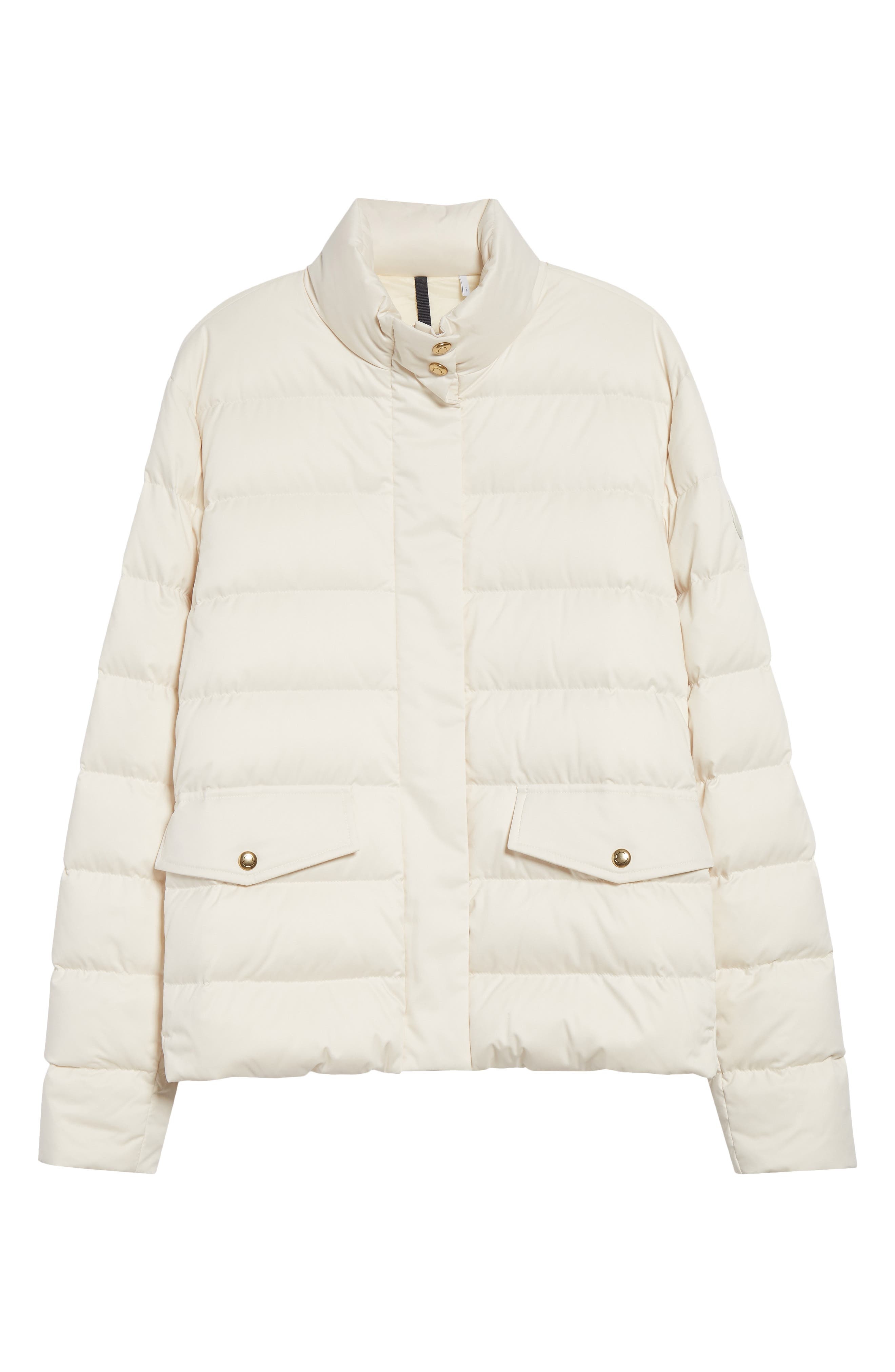 Moncler Bessettes Down Jacket in Pale Ivory at Nordstrom - 6