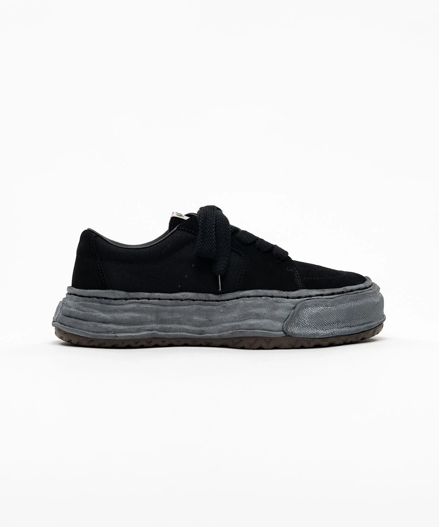 "ERIC" OG Sole Overdyed Mix Material Low-top Sneakers - 1