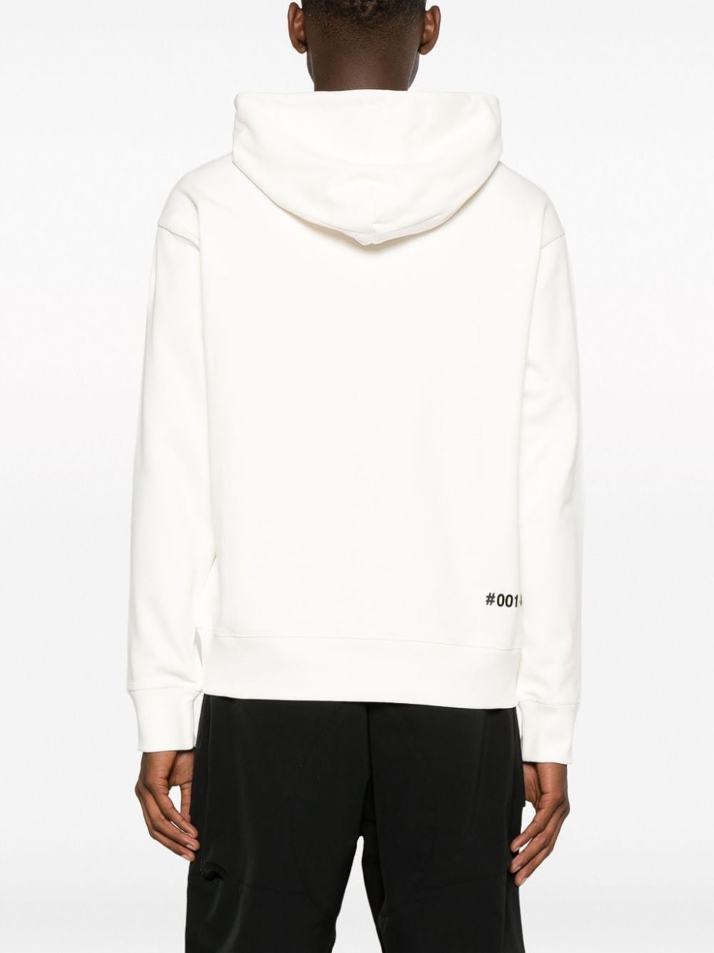 logo-print cotton hoodie - 4