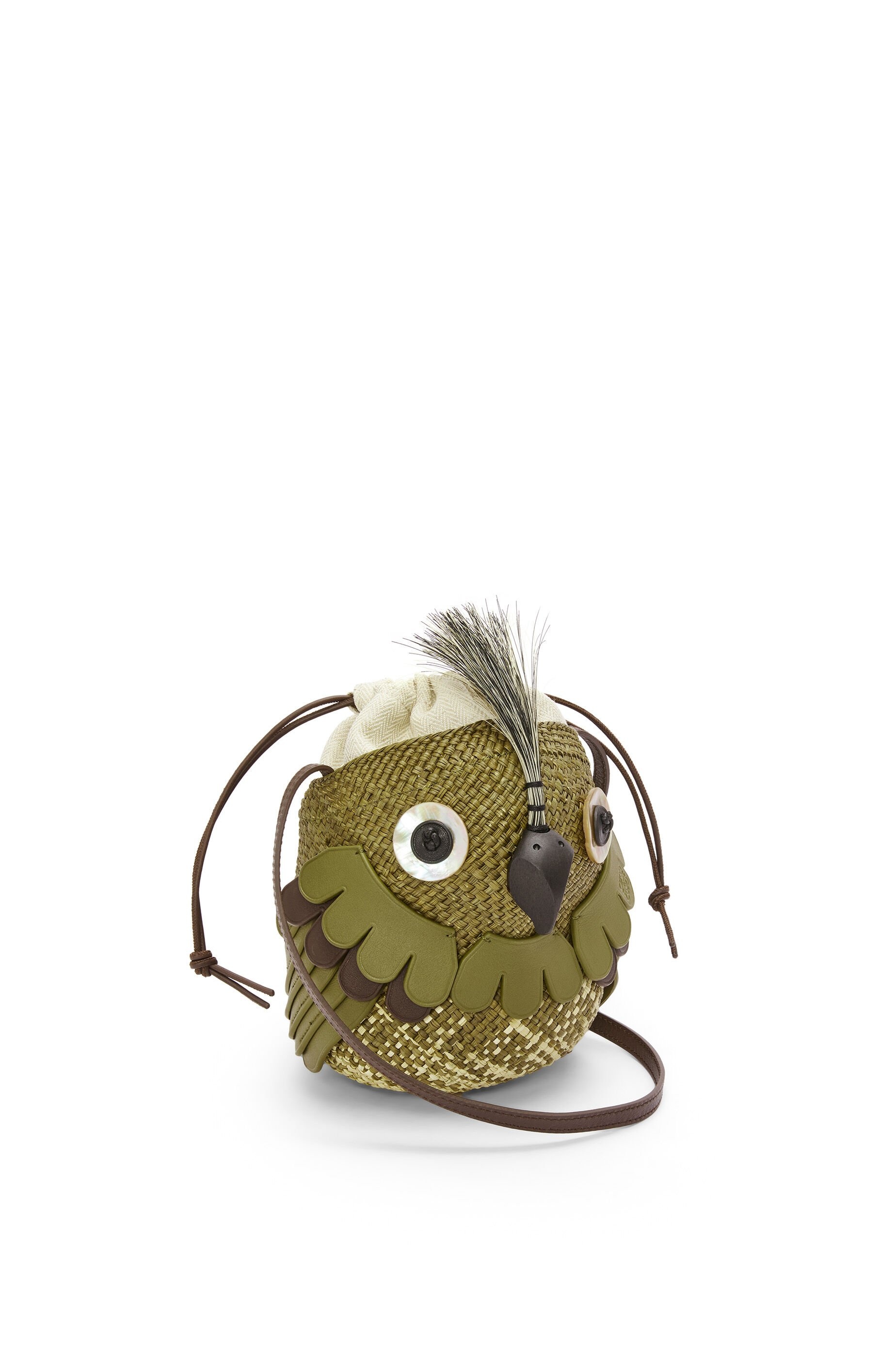 Bird bag in iraca palm and calfskin - 3