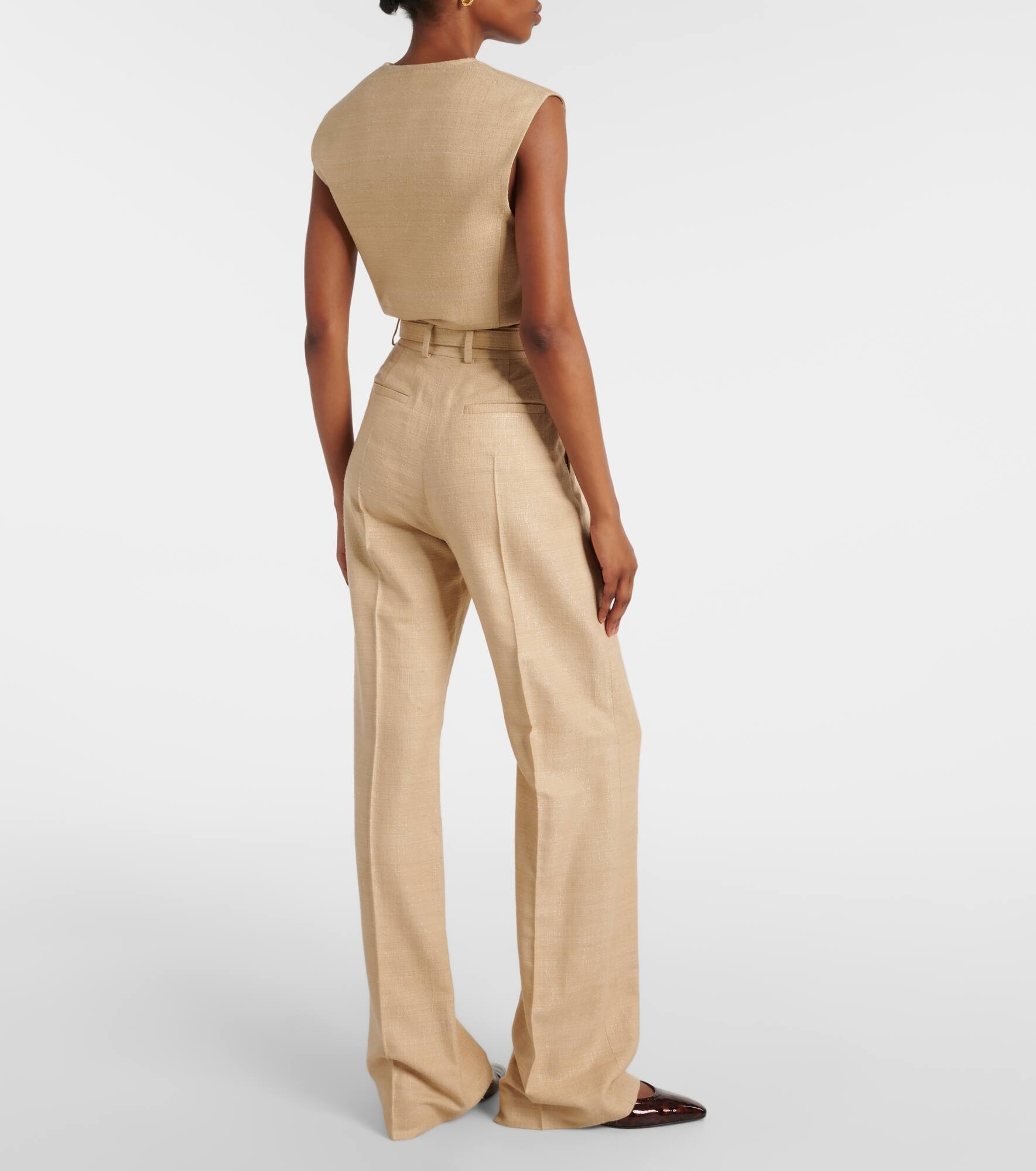 Edward silk wide-leg pants - 3