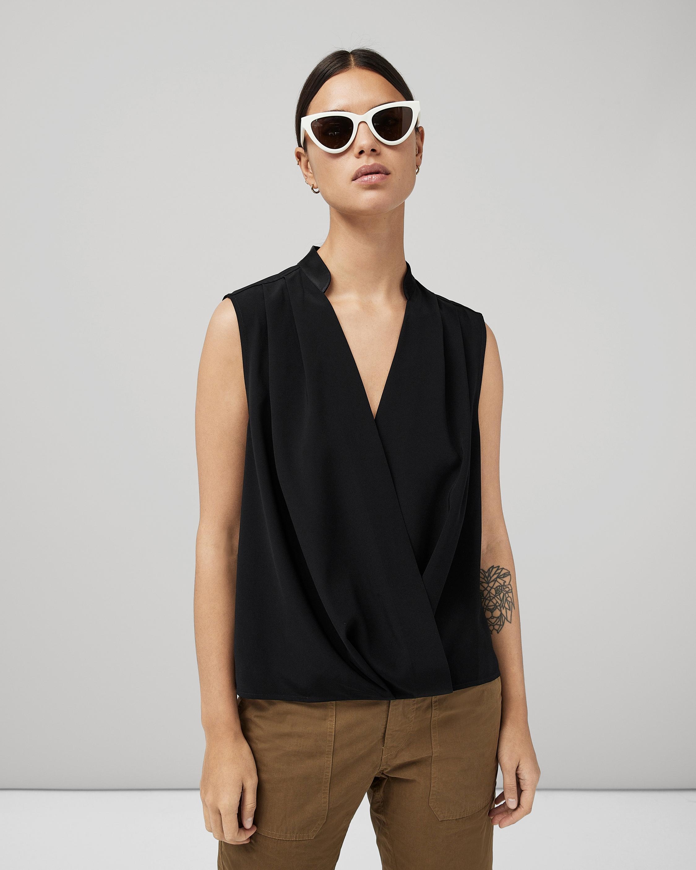 Meredith Satin Blouse
Classic Fit Top - 3