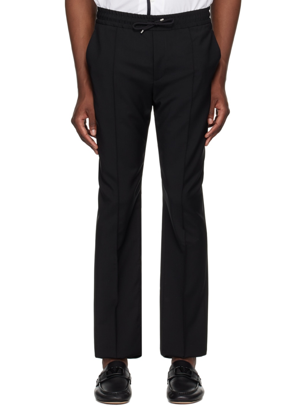 Black Drawstring Trousers - 1