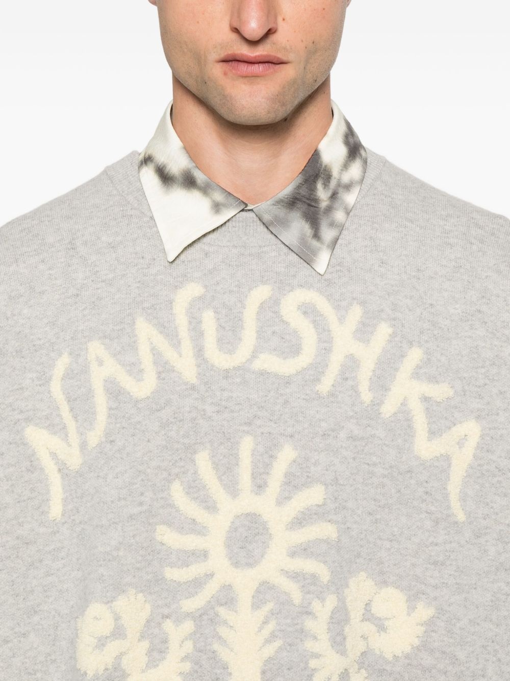 floral-embroidered sweater - 5