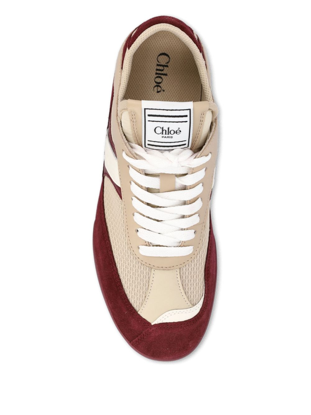 Kick suede-panel mesh sneakers - 3