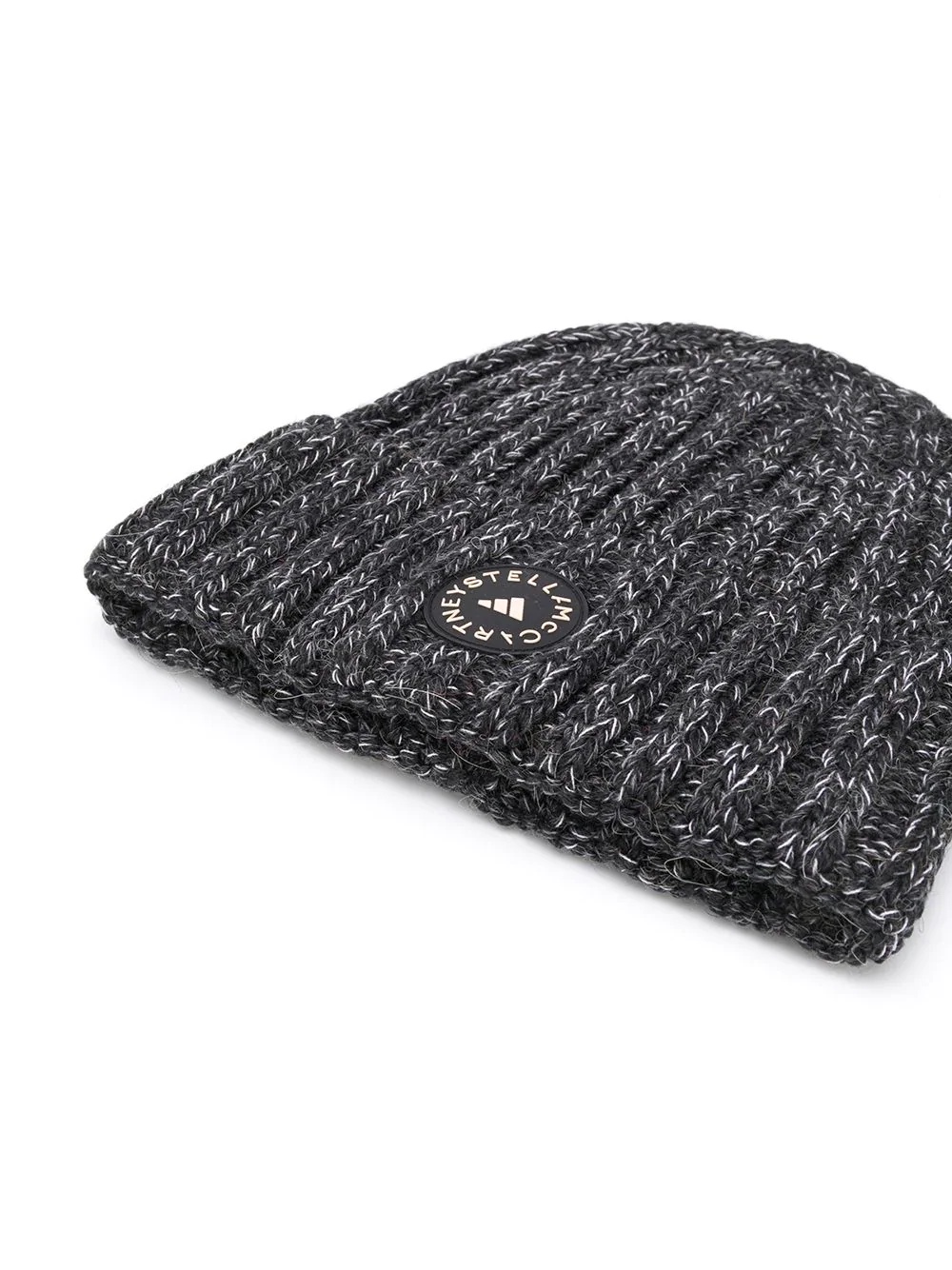 logo-patch ribbed beanie - 2