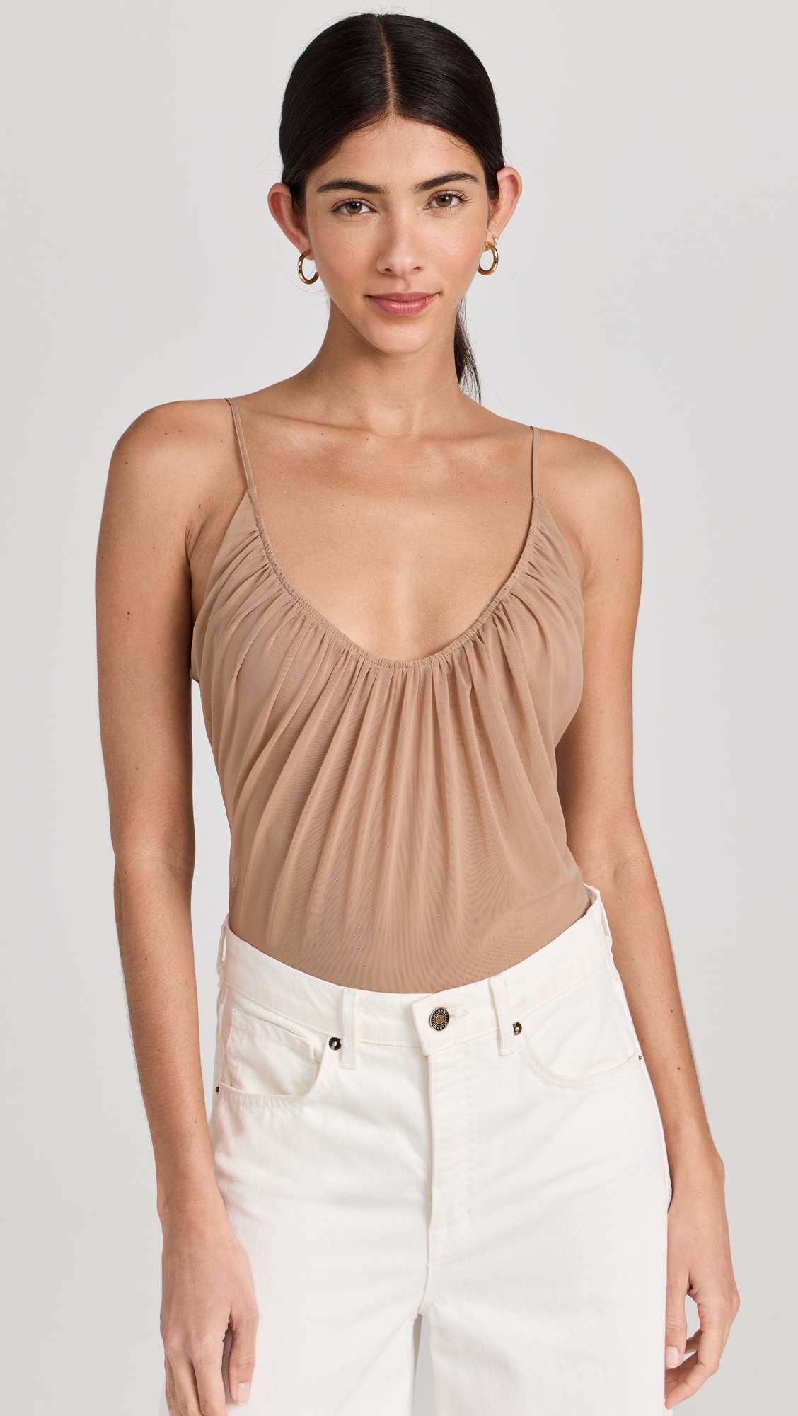 Gelina Ruched Thong Bodysuit - 6